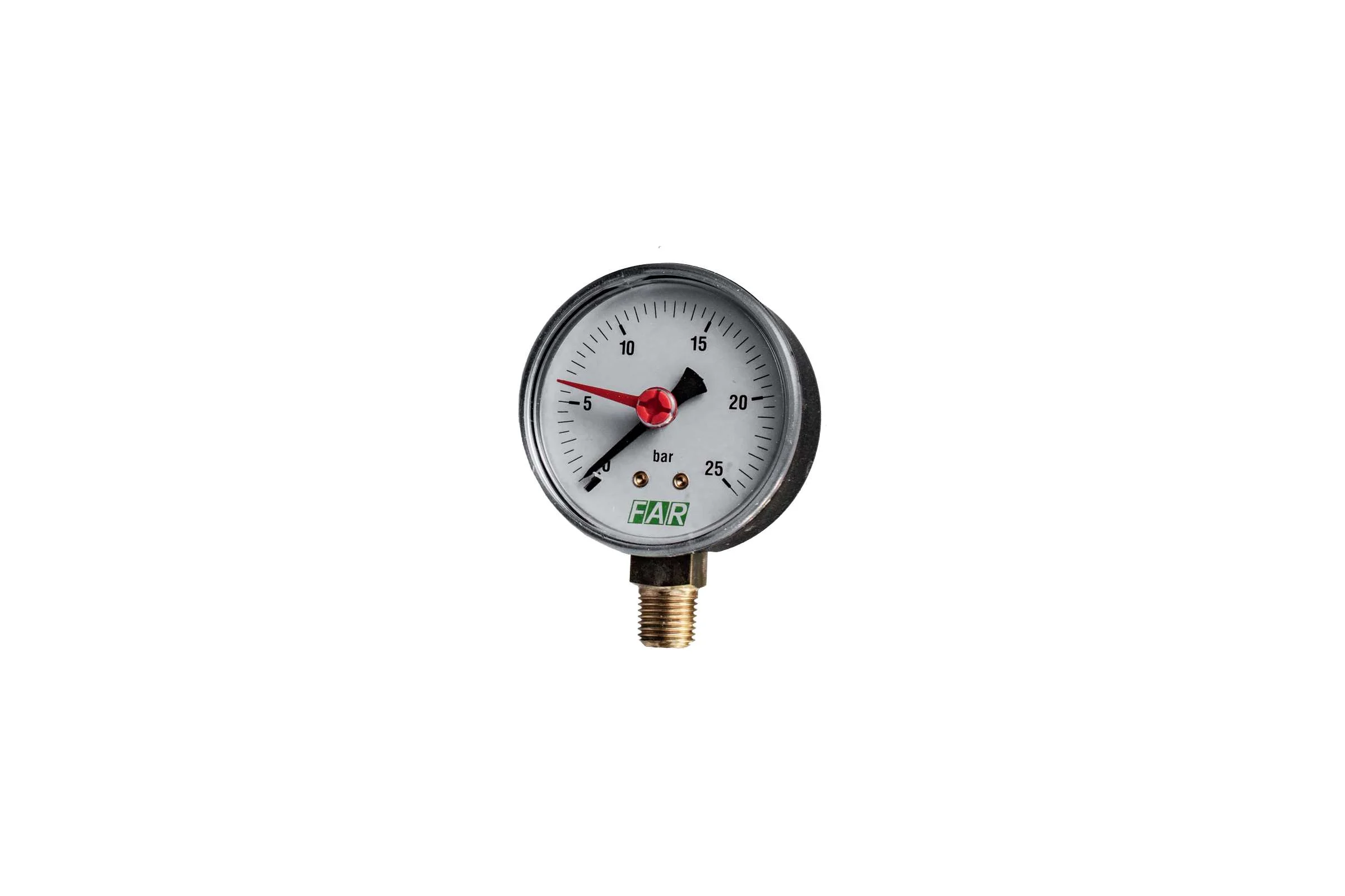 Манометр FAR 1/4", 0-25 бар, - 20-80 C, O 63 мм FA 2500 R25