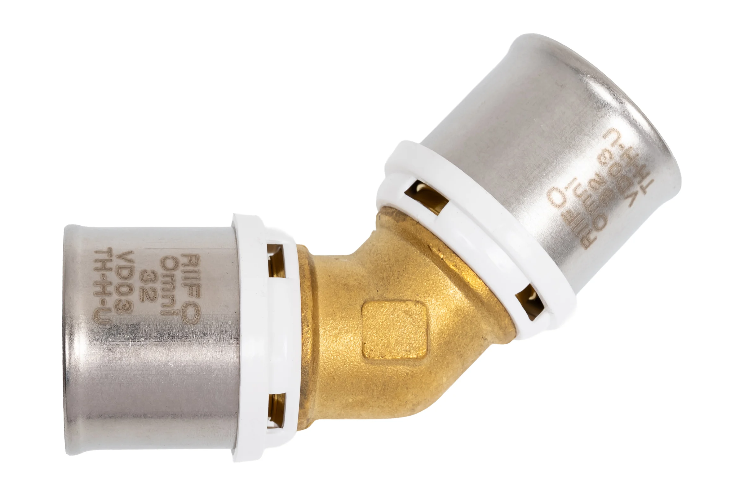 Угольник RIIFO Omni пресс латунь 45 32-32 (уп 5шт) 1100046411