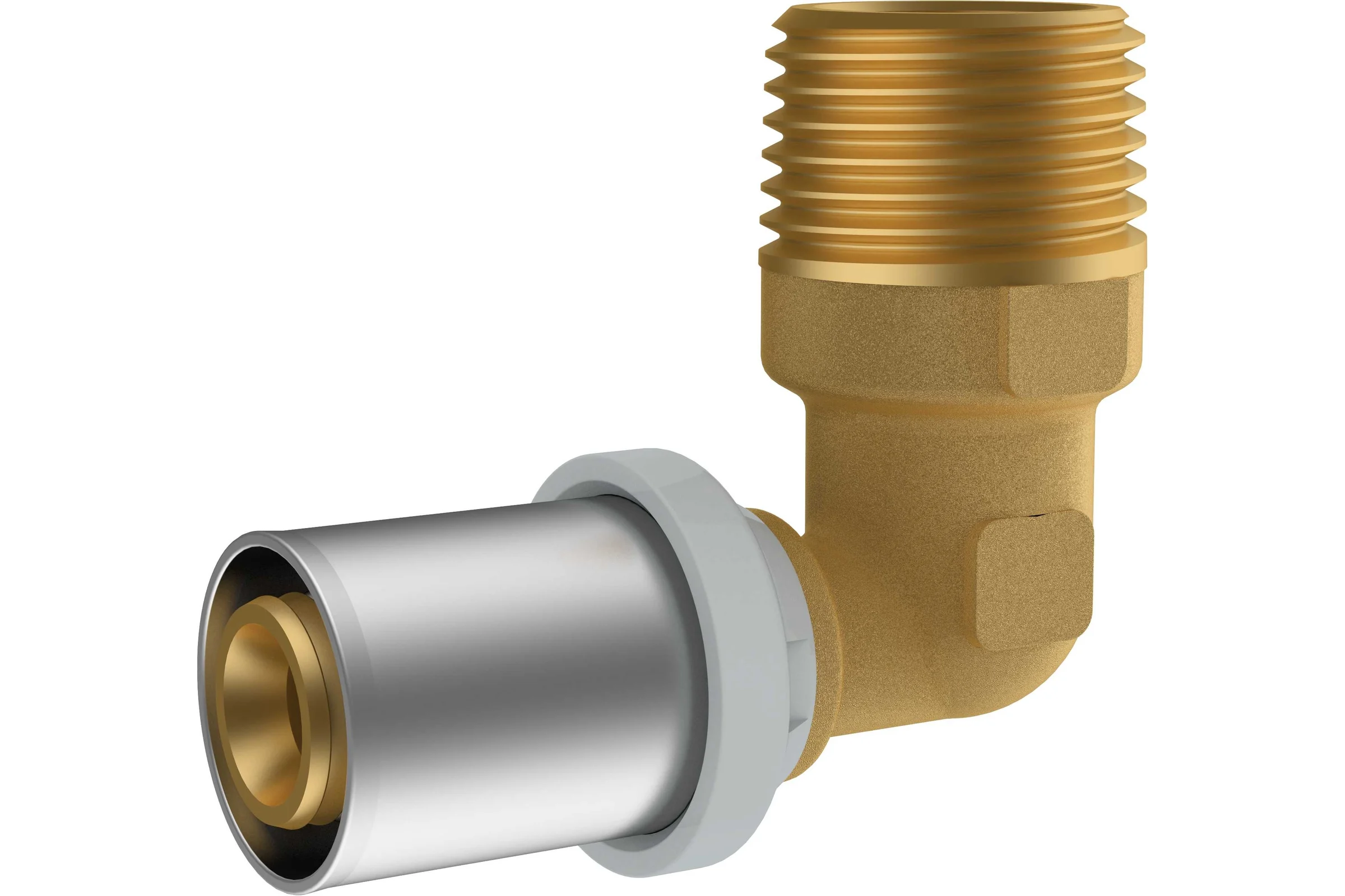 Угольник RIIFO Omni с наружной резьбой пресс латунь 90 20-1/2"НР (уп 5шт) 1100046446