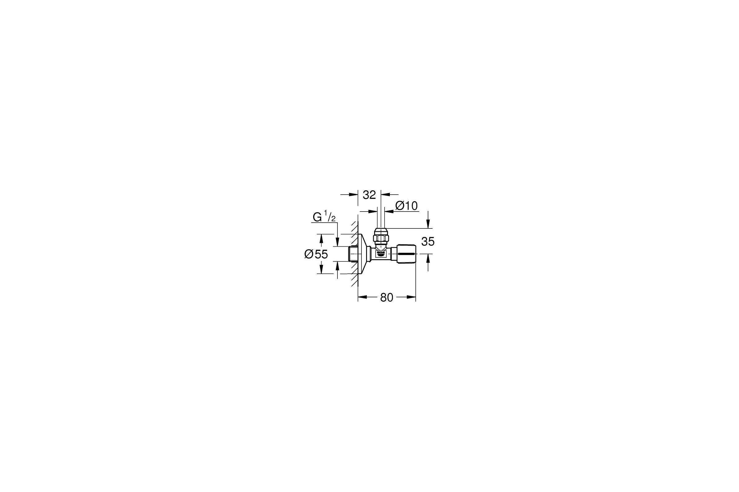 Угловой вентиль Grohe 1/2 дюйма-3/8 дюйма, 1 шт, теплый закат, матовый 22037DL0