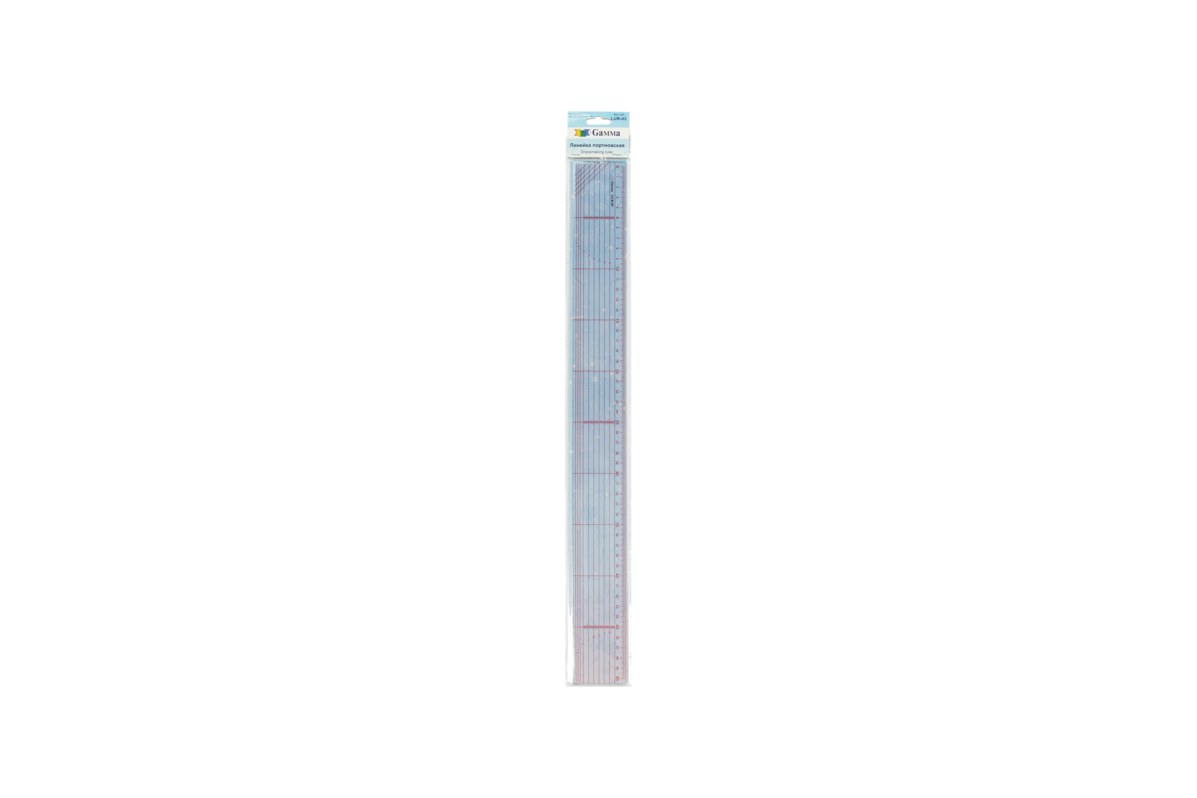 Портновская линейка Gamma пластик, 50х5 см LUR-03 528775
