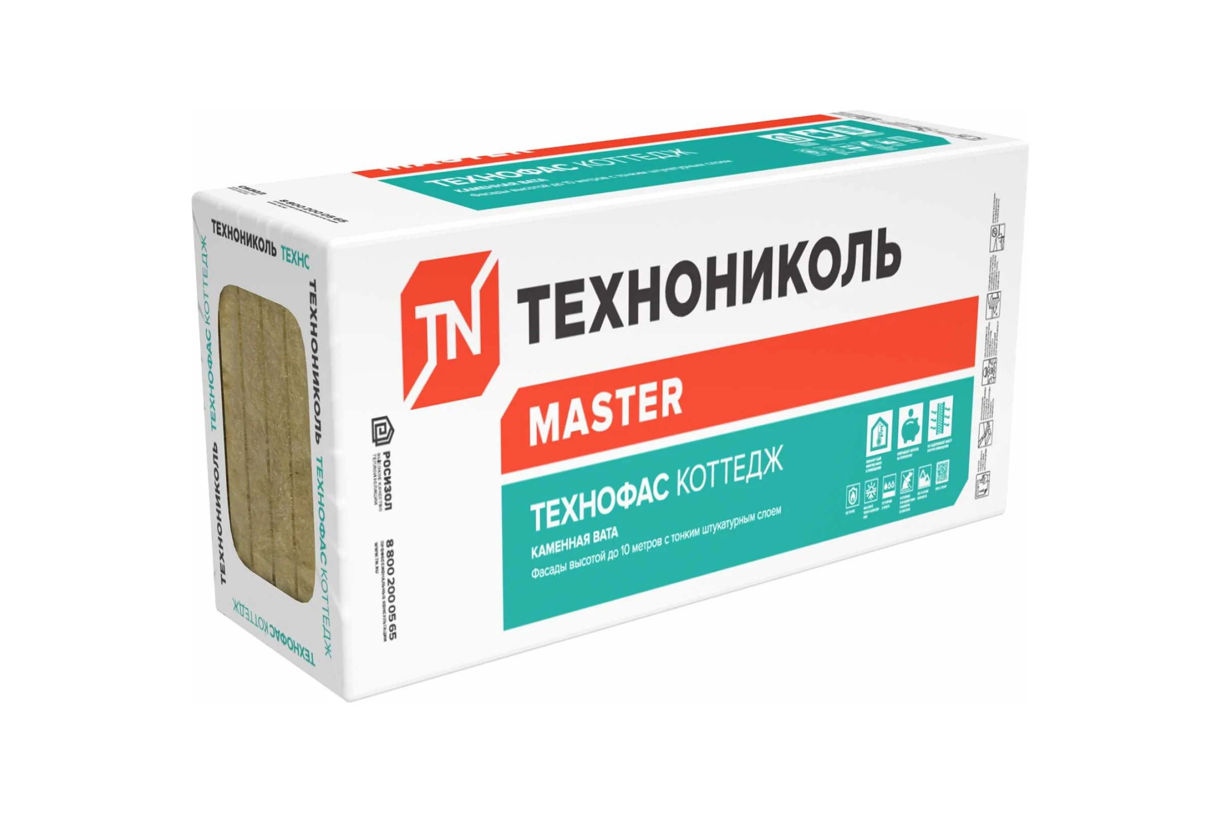 Минеральная изоляция Технофас КОТТЕДЖ (3 шт; 1200х600х100 мм) ТЕХНОНИКОЛЬ TN495006