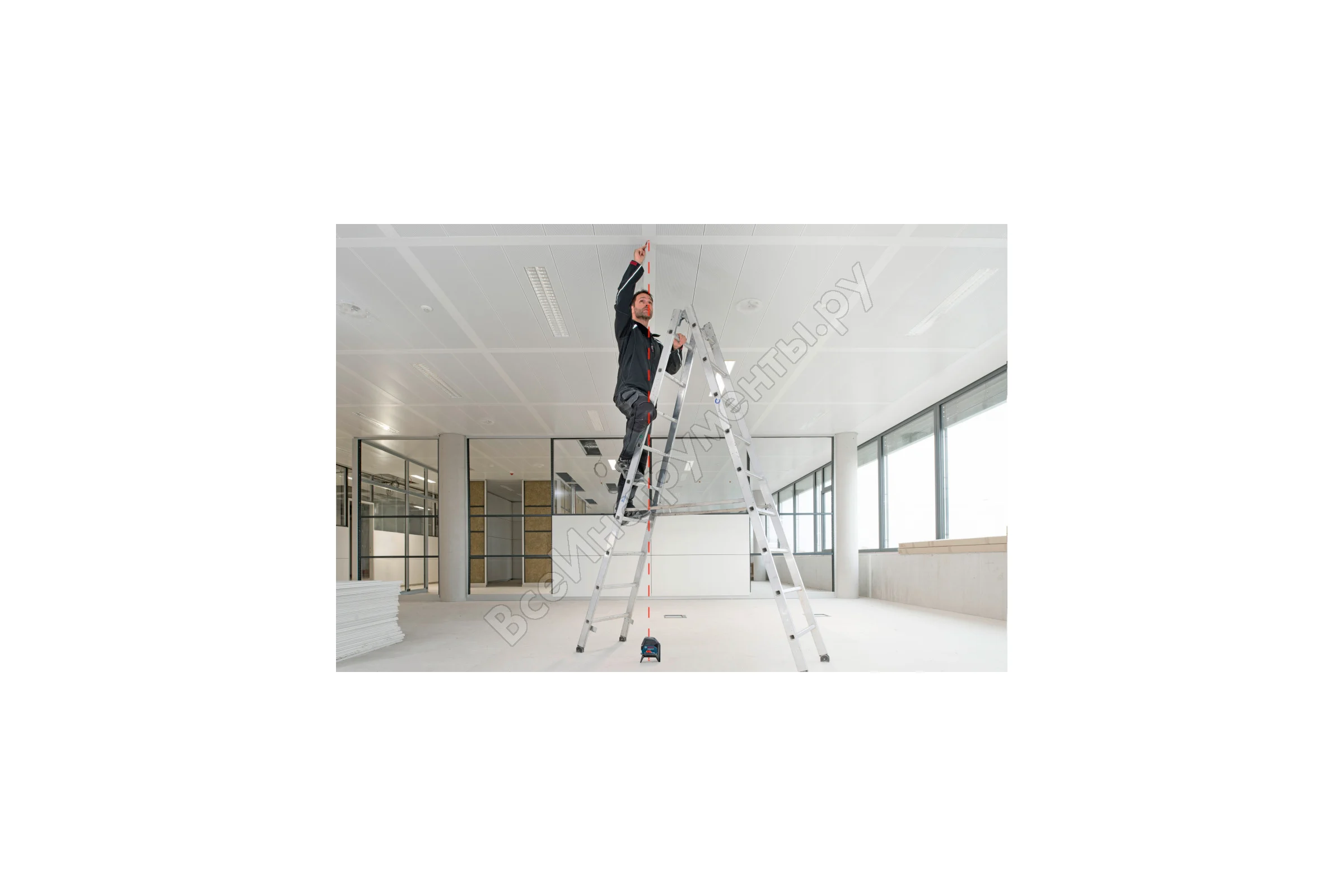Комбинированный лазерный нивелир Bosch GCL 2-50 + RM1 + BM3 + LR6 + кейс 0.601.066.F01