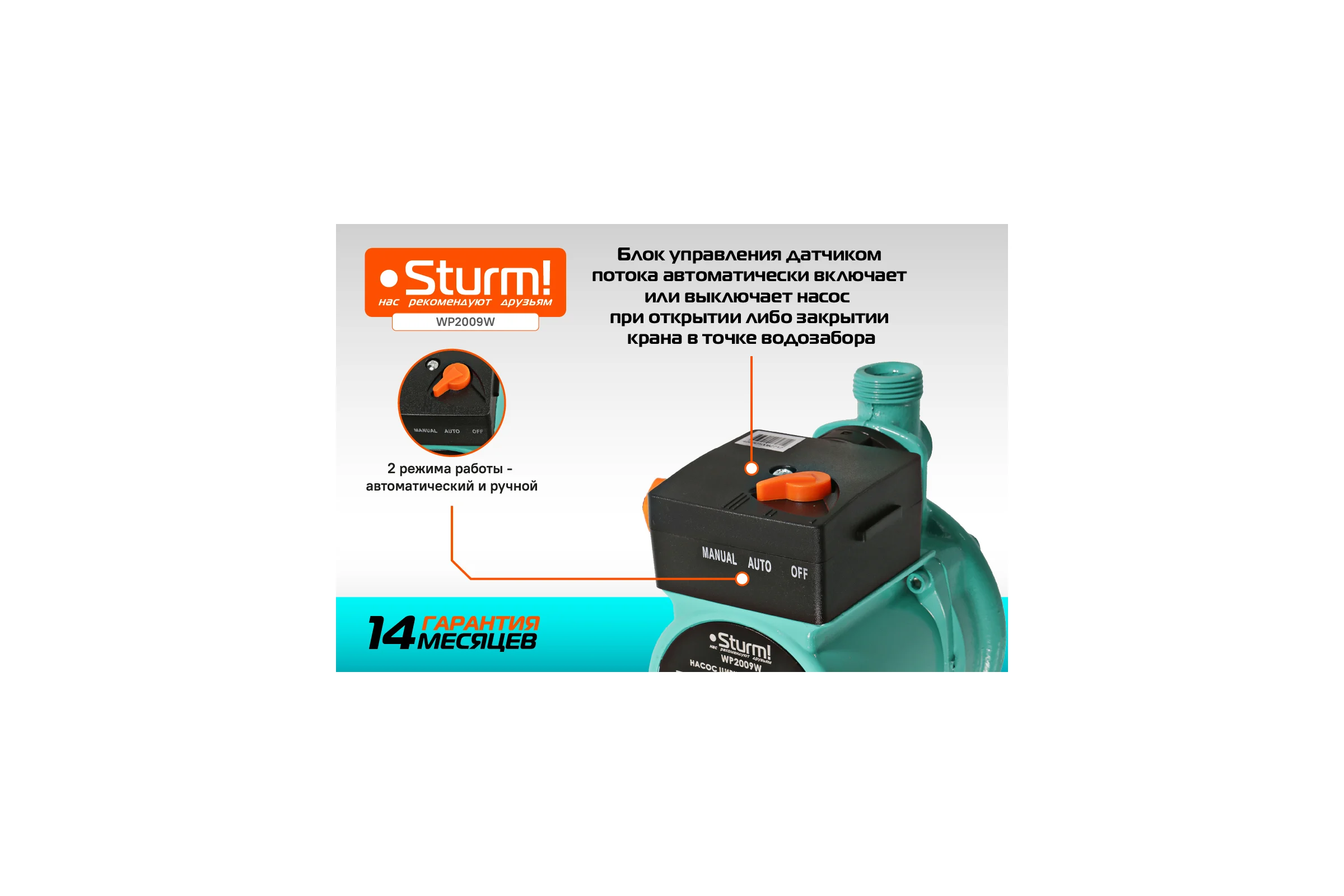 Циркуляционный насос Sturm WP2009W