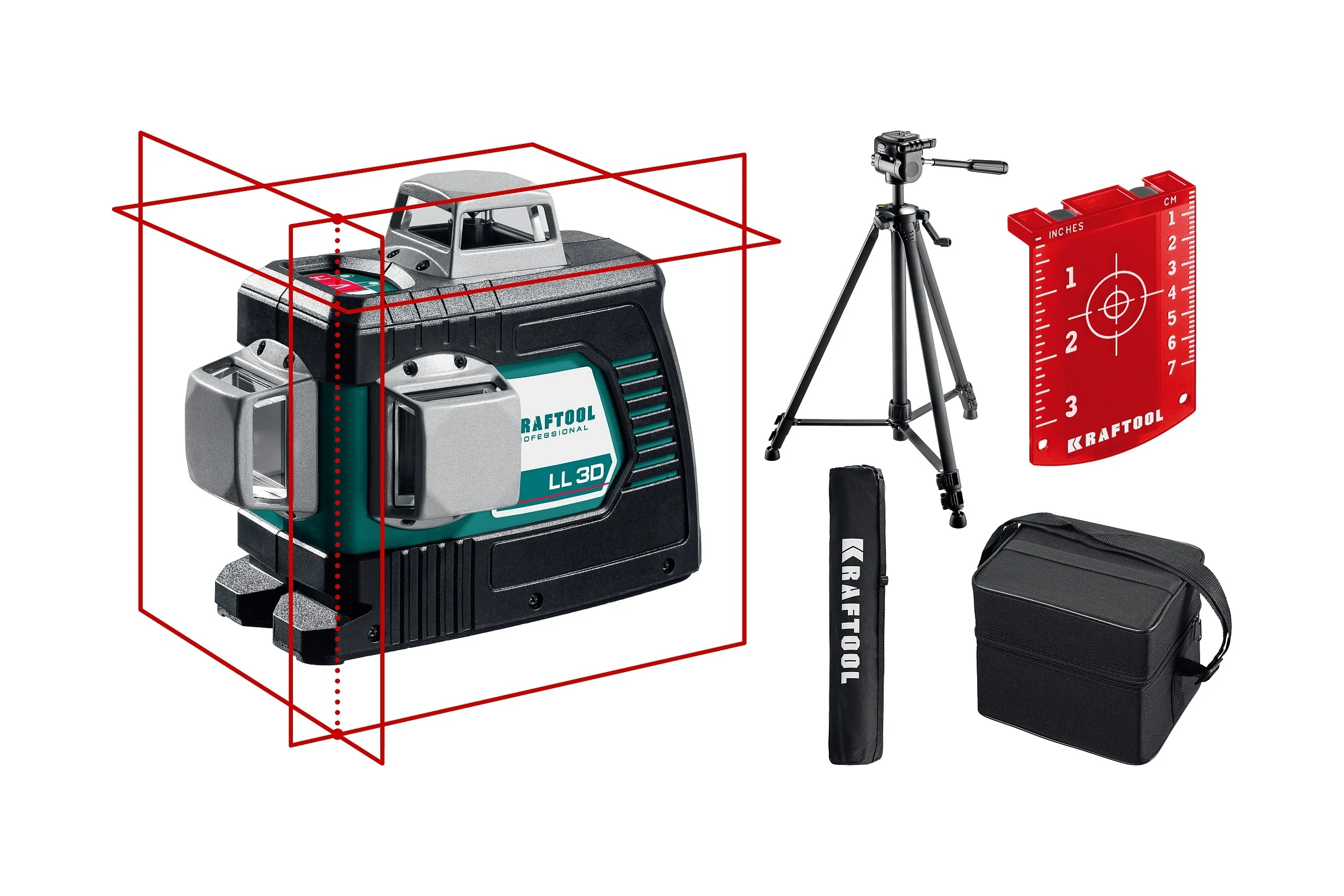 Лазерный нивелир со штативом KRAFTOOL LL 3D 3 ST-160, в коробке 34640-3_z01