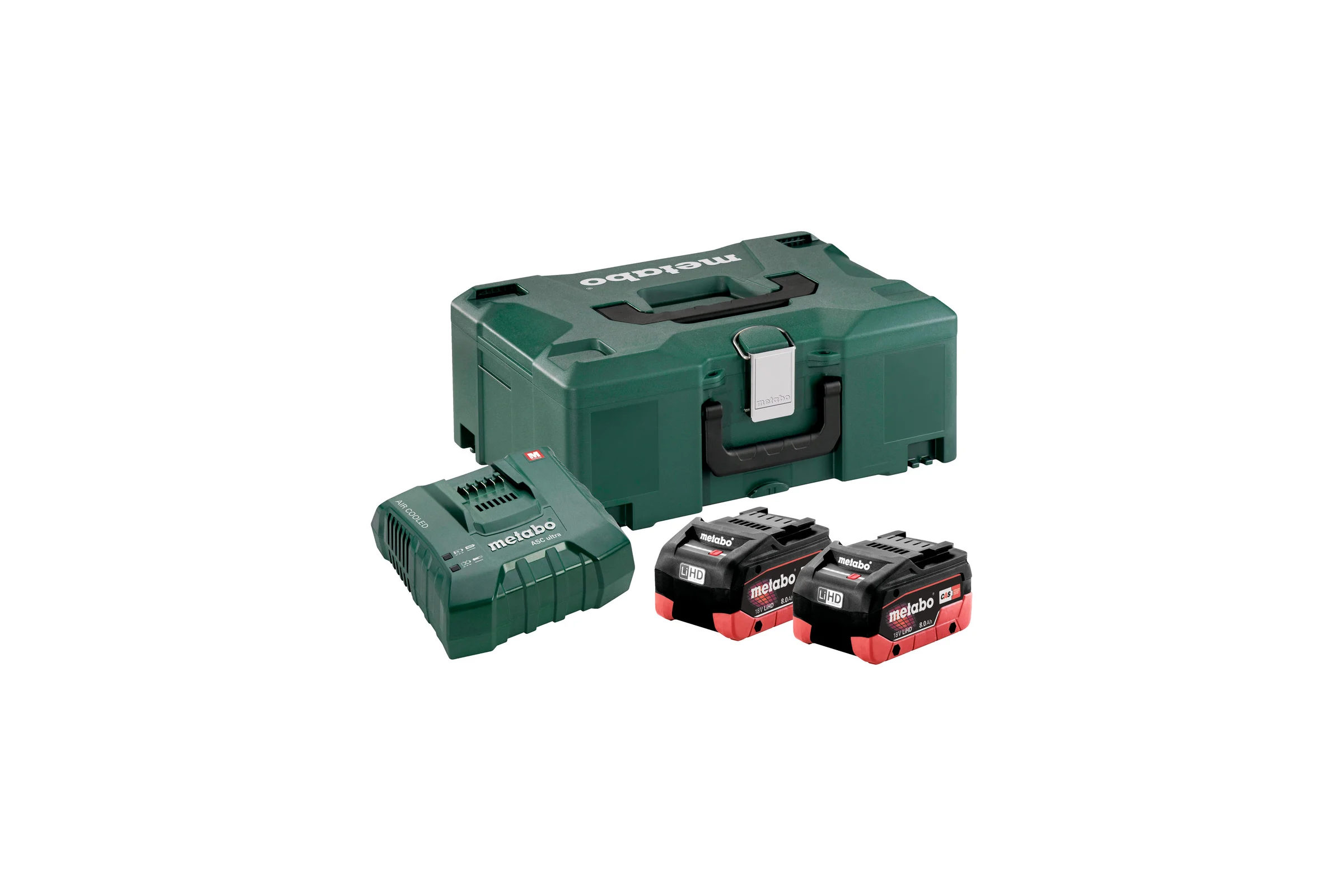 Набор Basic-Set (2 аккумулятора LiHD 8.0 Ач/18В+зарядное устройство ASC Ultra+Metaloc) Metabo 685131000