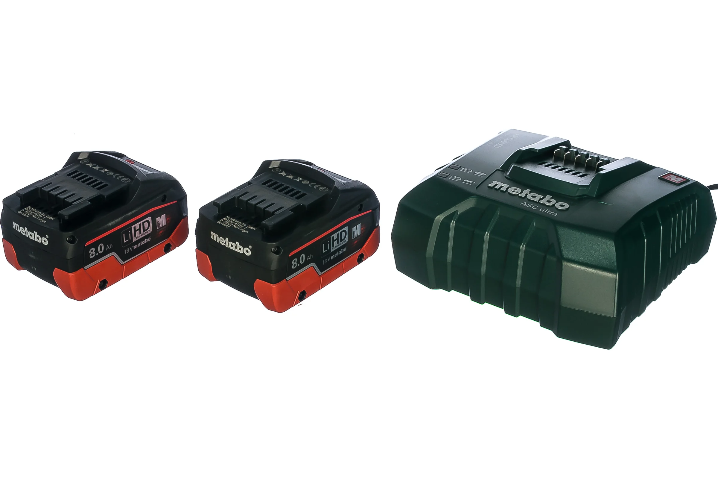 Набор Basic-Set (2 аккумулятора LiHD 8.0 Ач/18В+зарядное устройство ASC Ultra+Metaloc) Metabo 685131000