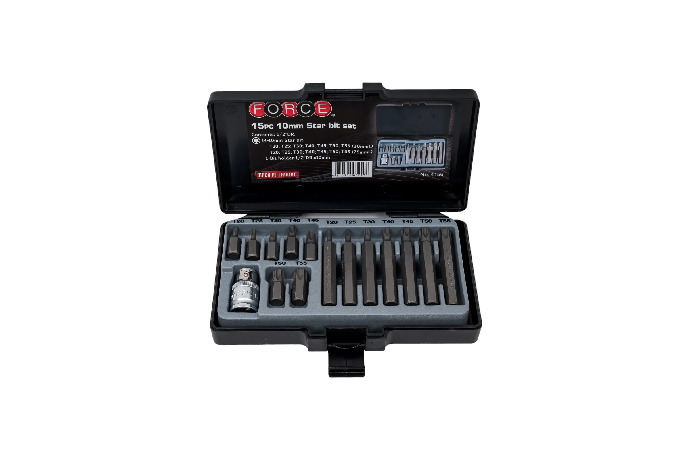 Набор бит TORX 15 шт. FORCE 4156