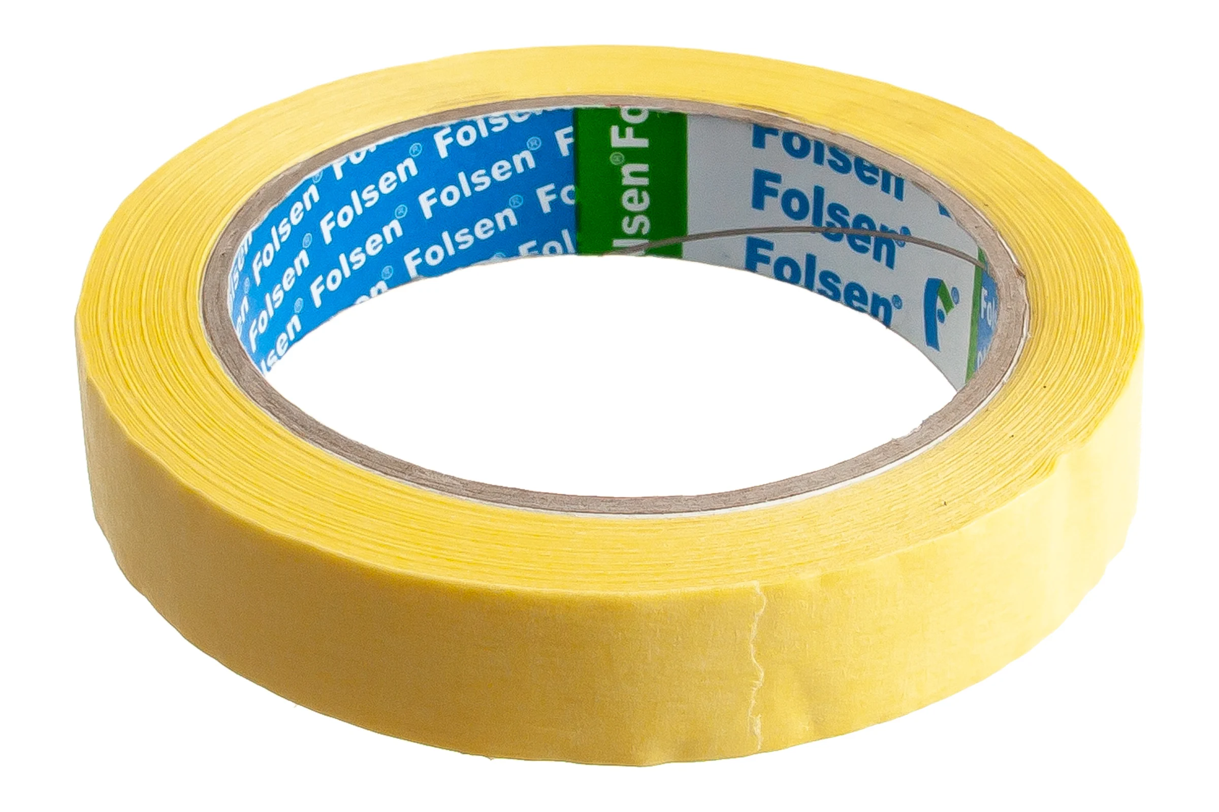Малярная лента FOLSEN желтая, 60oC, 19мм x 35м 0213519