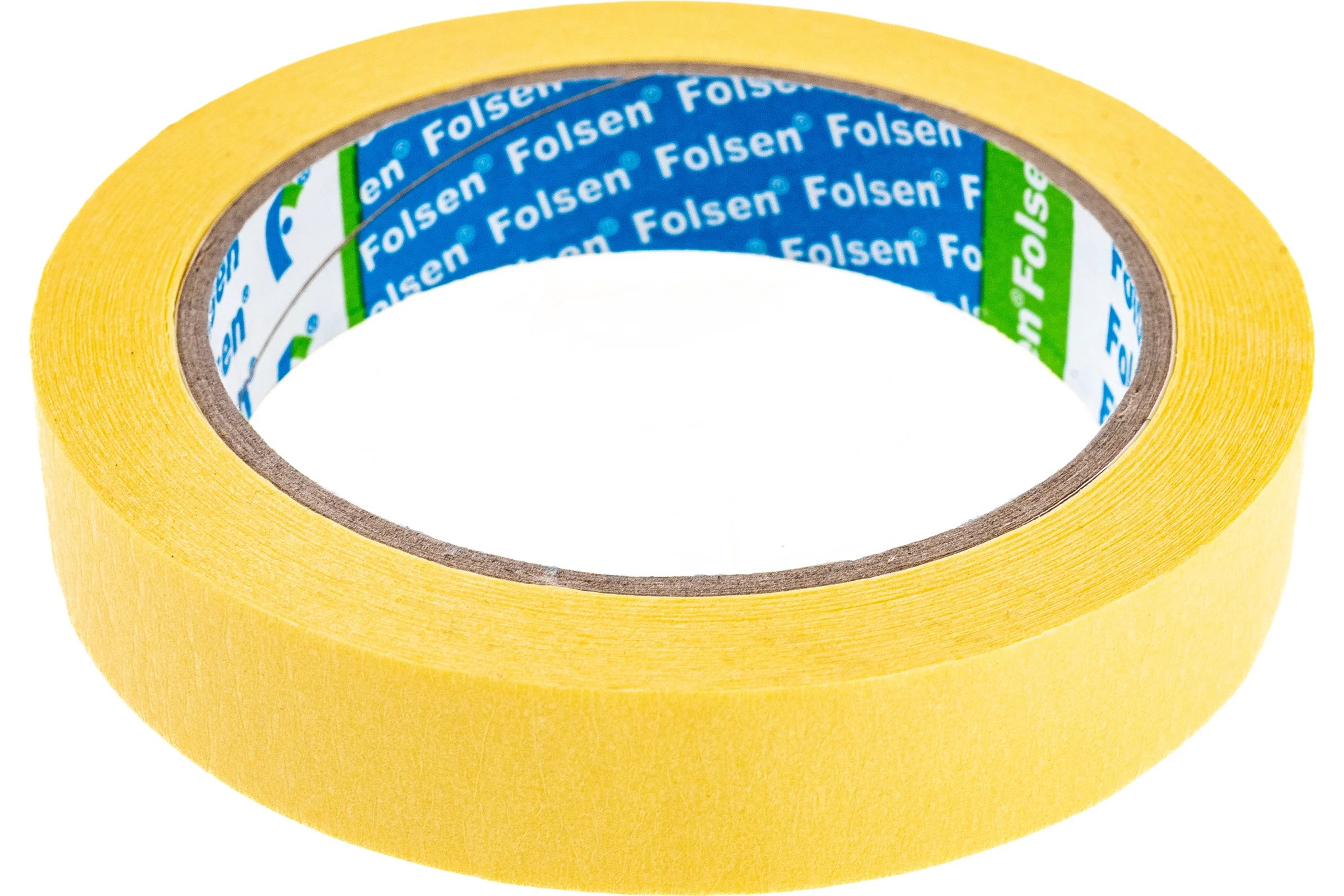 Малярная лента FOLSEN желтая, 60oC, 19мм x 35м 0213519