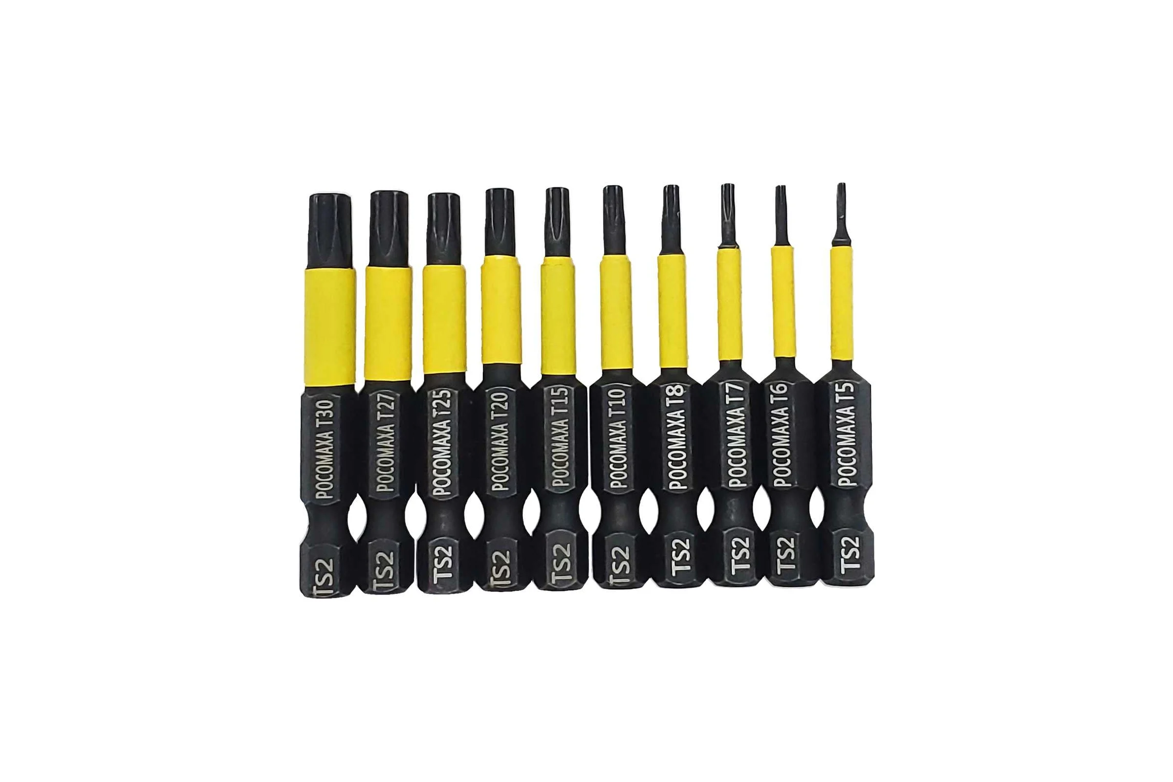 Набор магнитных ударных бит TORX длиной 50 мм (T5/T6/T7/T8/T10/T15/T20/T25/T27/T30) РОСОМАХА 300002