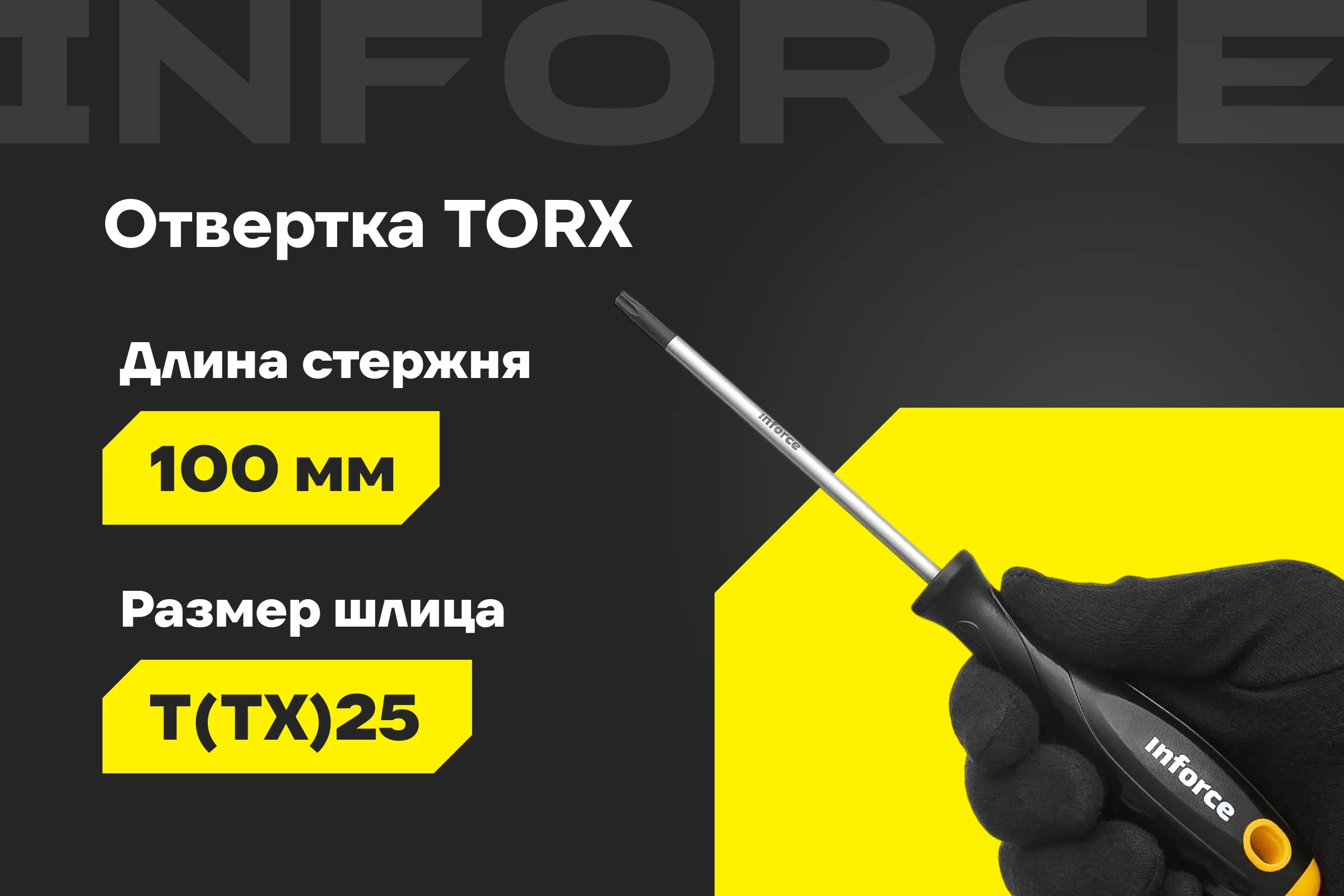 Отвертка Inforce TORX T25x100 06-09-69