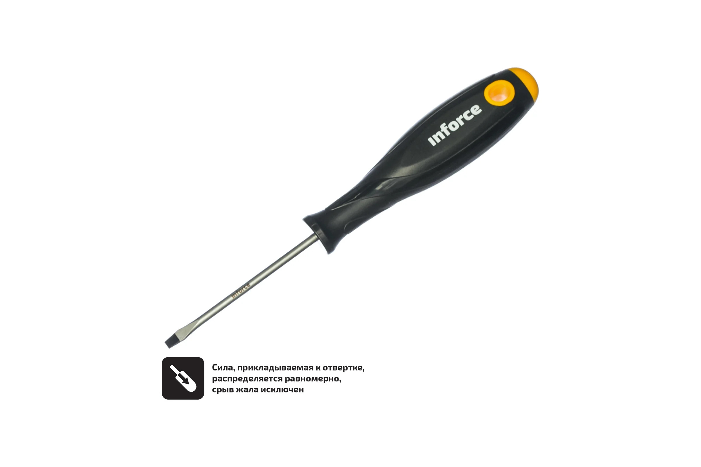 Шлицевая отвертка Inforce SL4x80 06-09-59