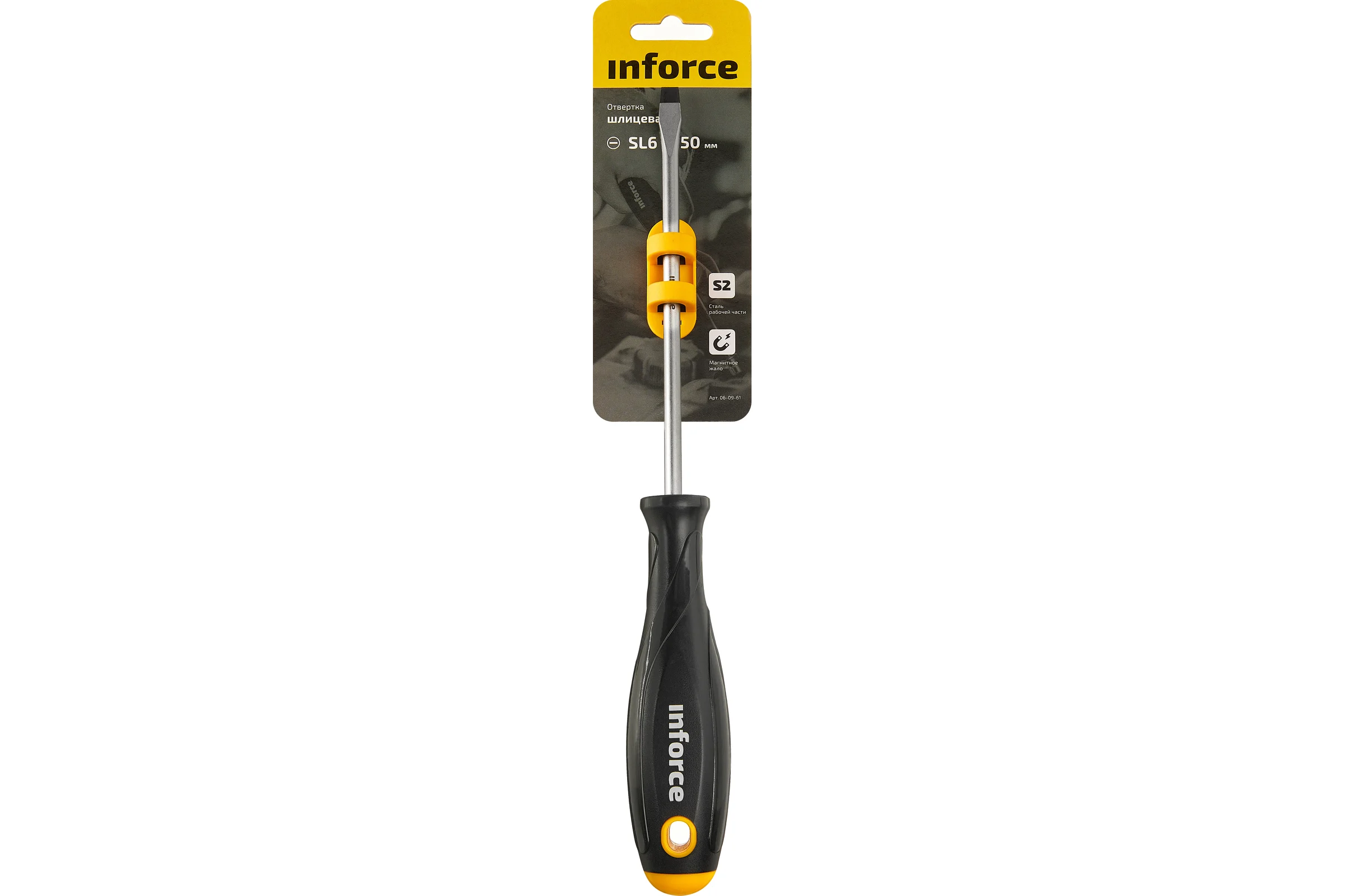 Шлицевая отвертка Inforce SL6x150 06-09-61