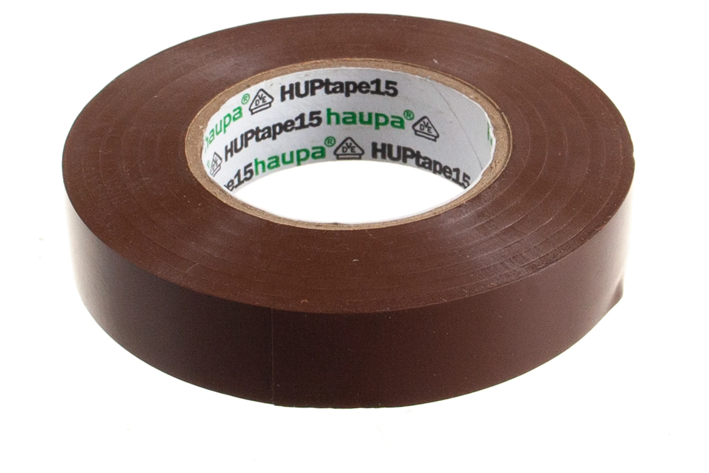 Изолента ПВХ HAUPA цвет коричневый, шир.15мм, длина 20 м, d 74 мм 263838