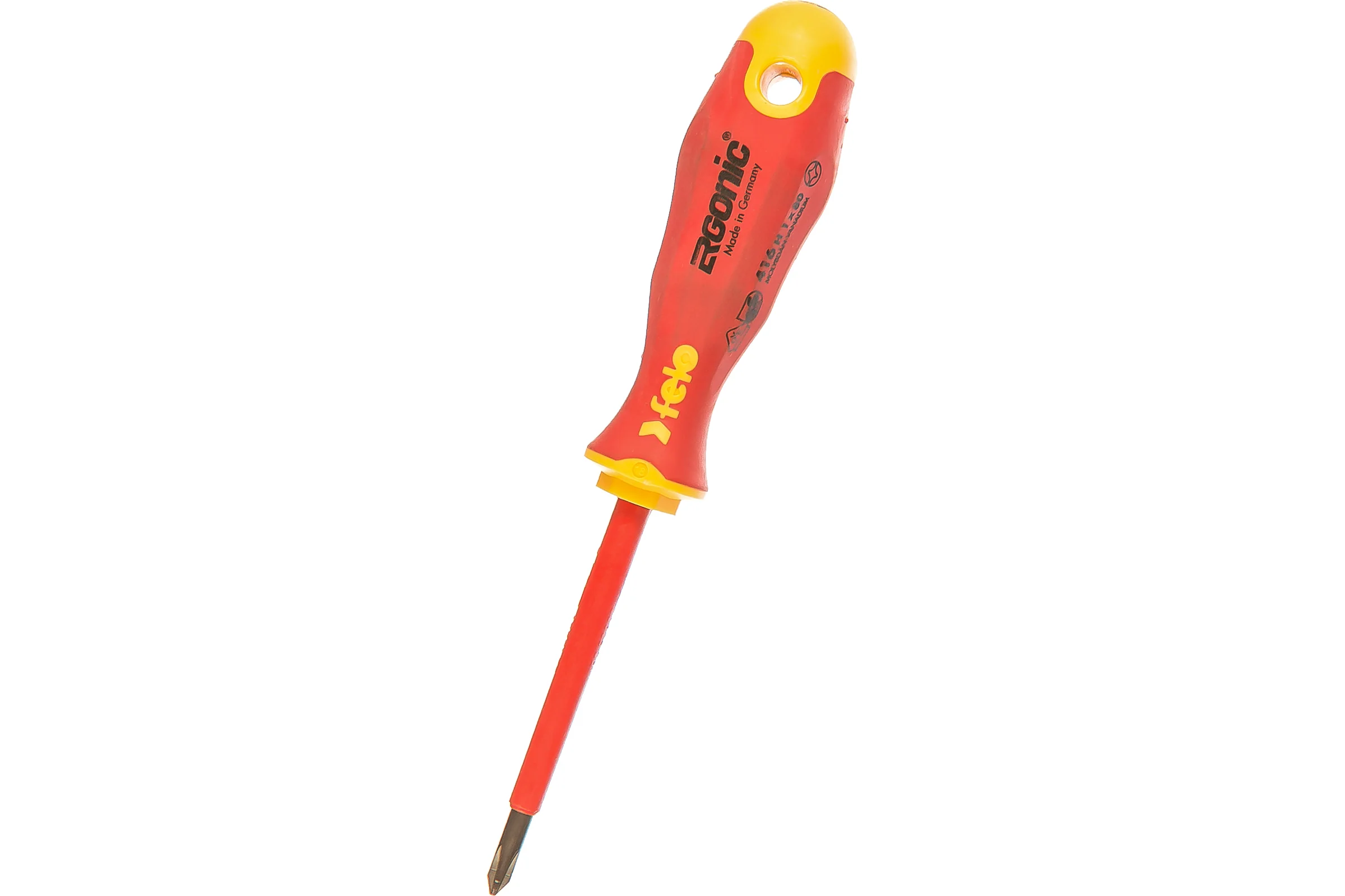 Диэлектрическая крестовая отвертка Felo Ergonic +/- H 1X 80 41610290