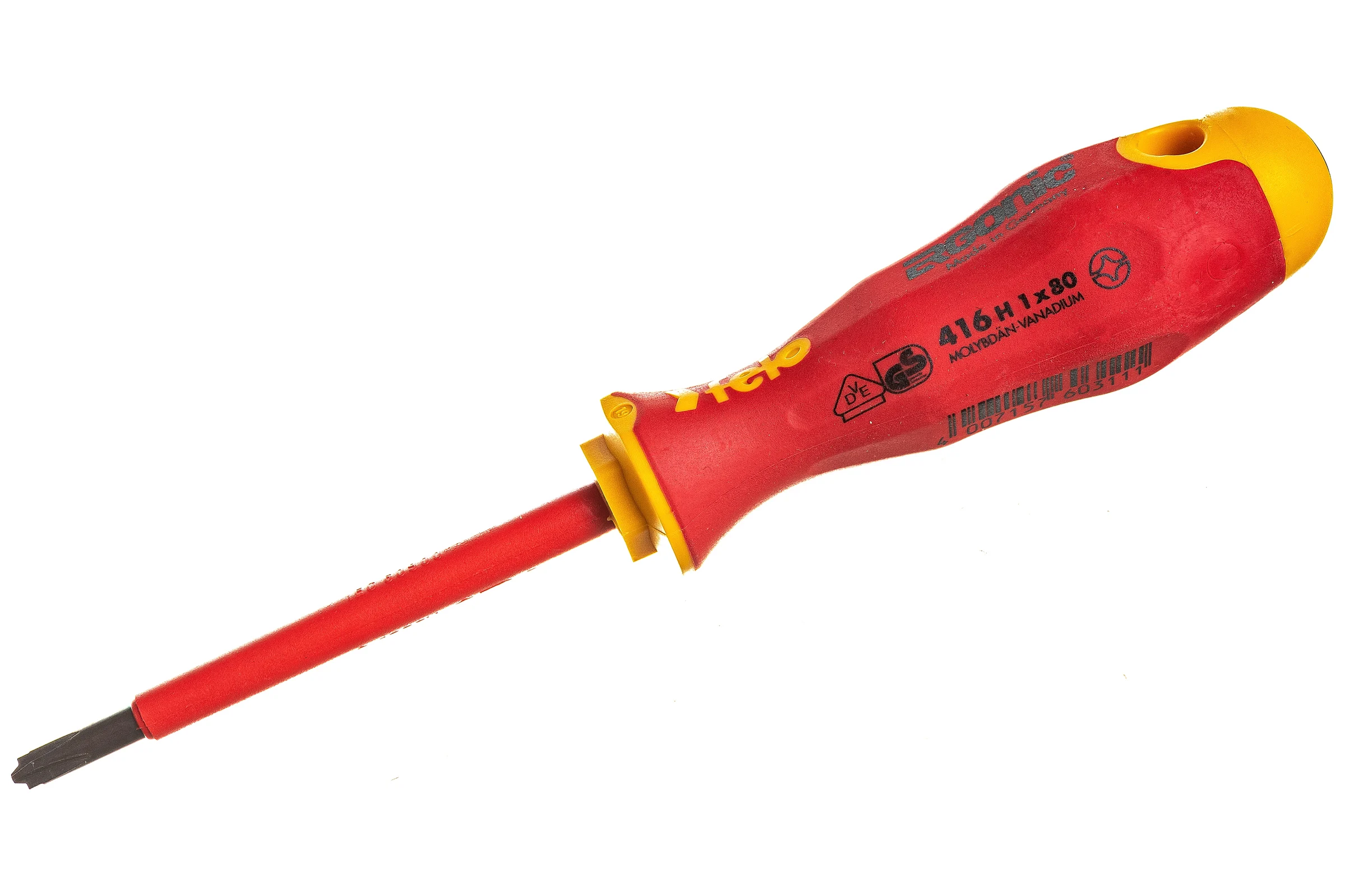 Диэлектрическая крестовая отвертка Felo Ergonic +/- H 1X 80 41610290