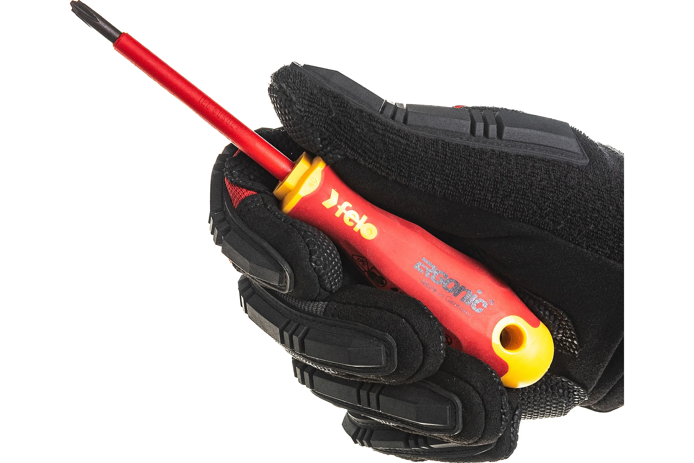 Диэлектрическая крестовая отвертка Felo Ergonic +/- H 1X 80 41610290