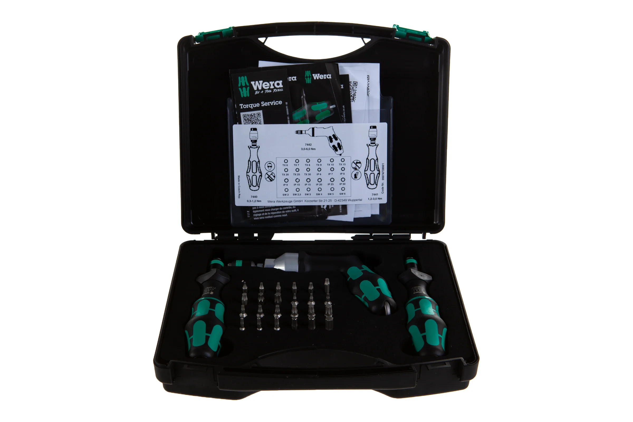 Динамометрические отвертки 7440/41/42 SATZ 0,3-6 Nm / set 0,3-6 Nm WERA WE-074739