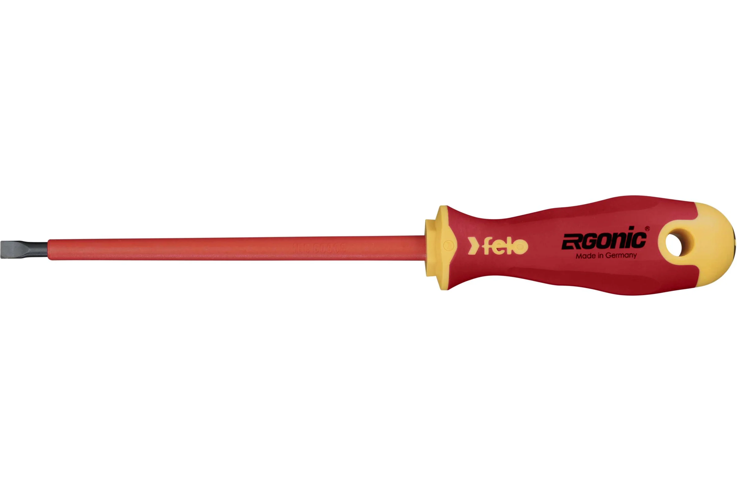 Диэлектрическая отвертка Felo Ergonic 6,5х1,2х150 плоская шлицевая 41306590