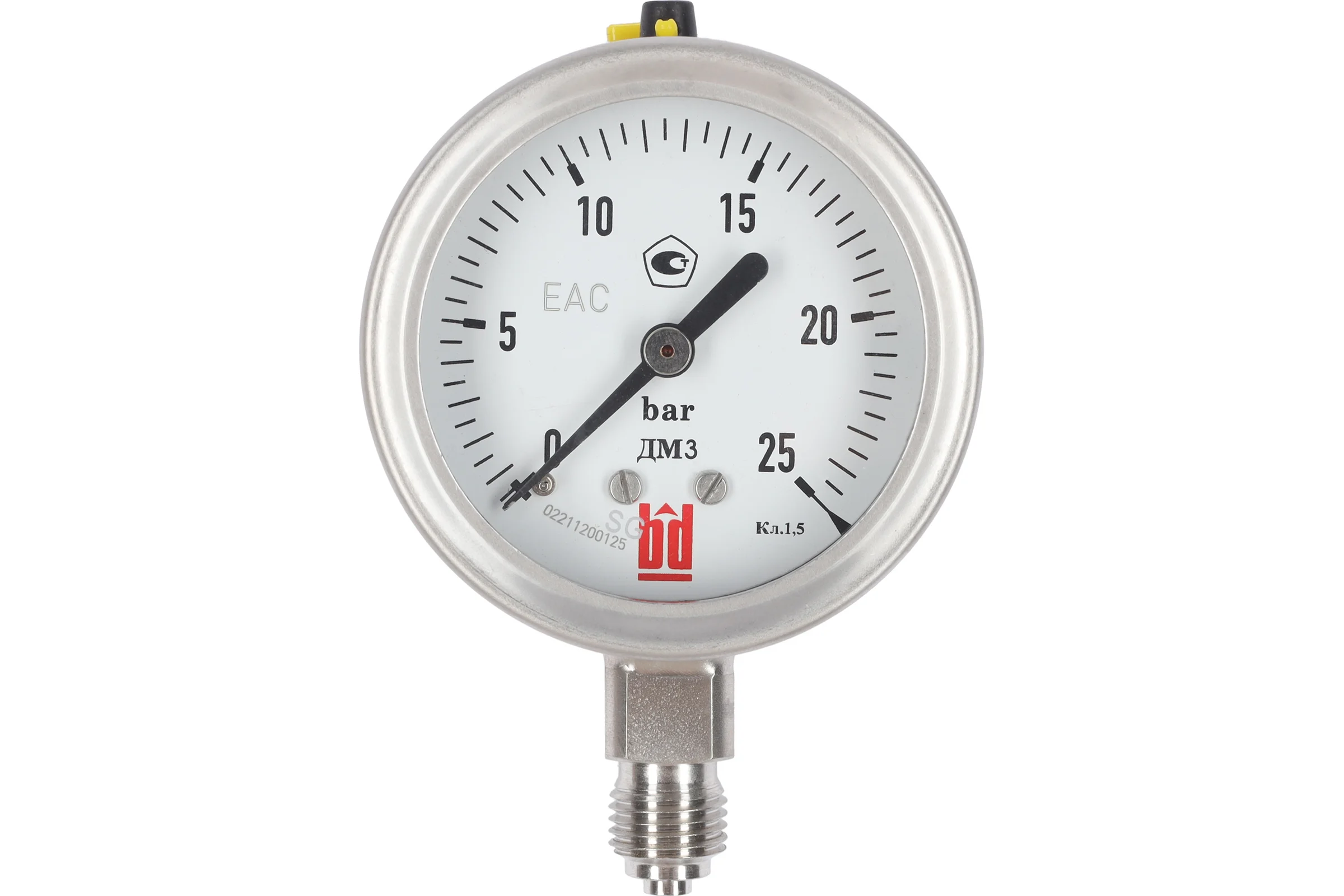 Манометр ДМ 3 063 Р (0-25) бар, кл.1.5, G1/4, DIN CASE BD 1153100006