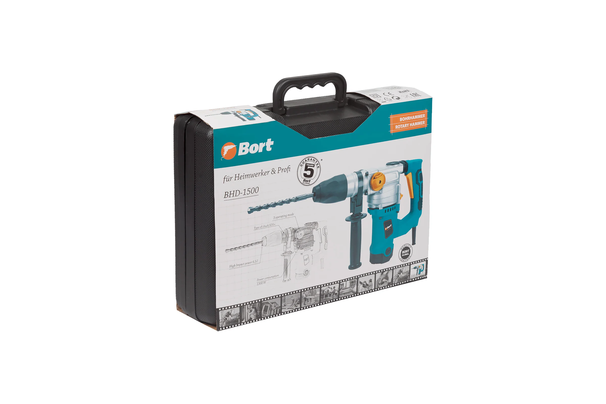Электрический перфоратор BORT BHD-1500 93410150