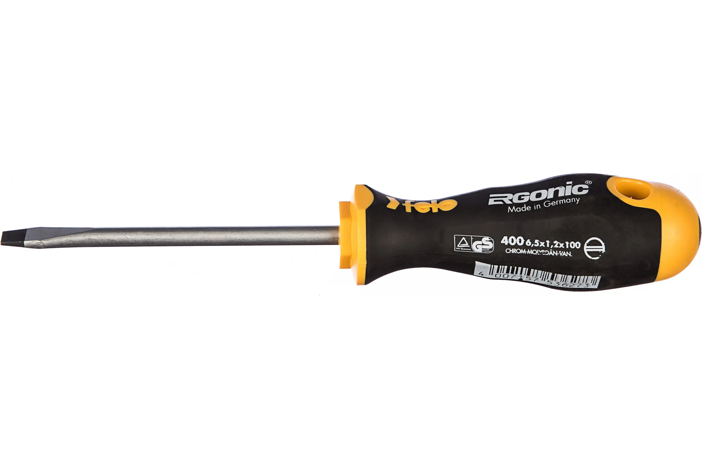 Плоская шлицевая отвертка 6,5х1,2х100 Felo Ergonic 40065310