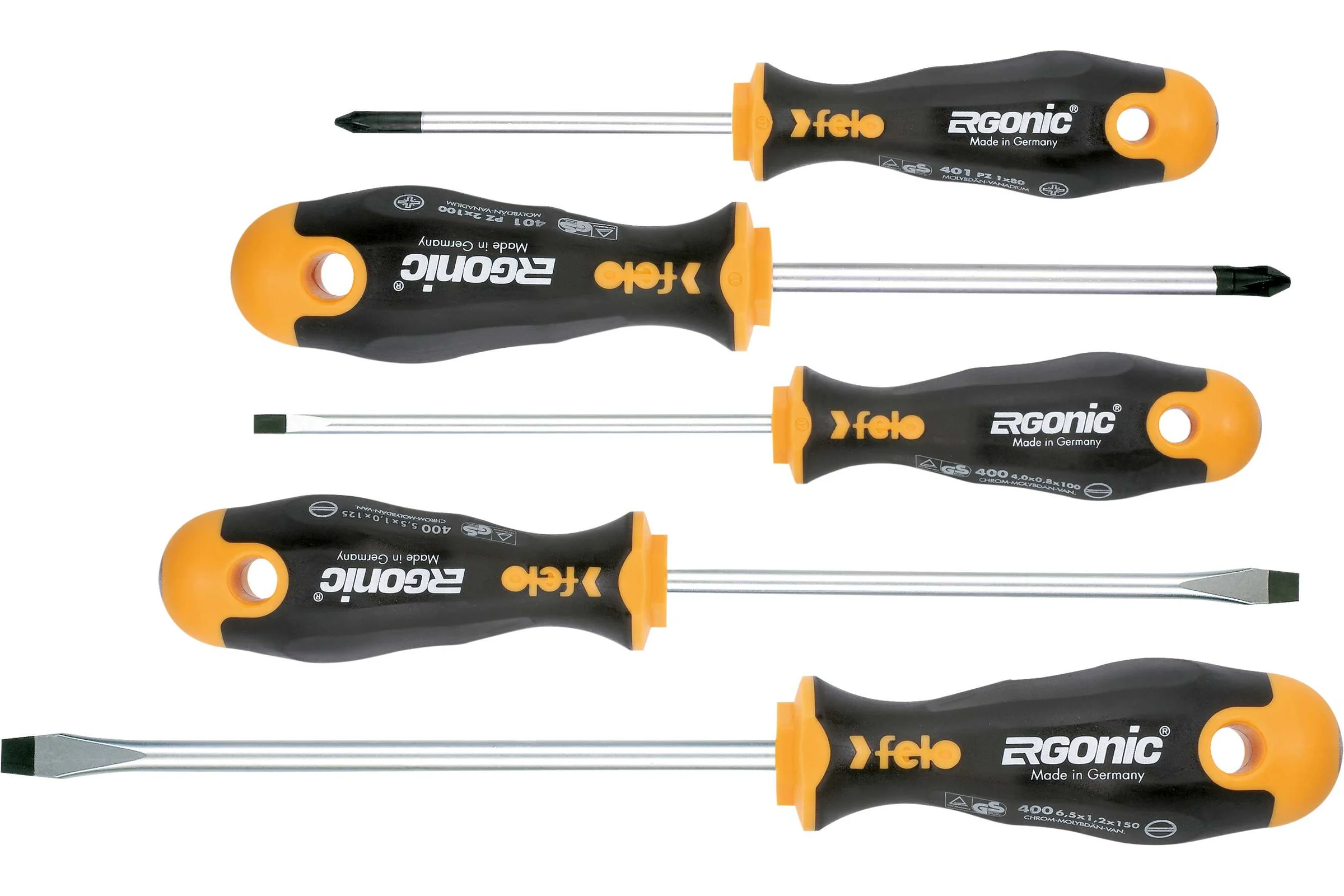 Набор отверток 5 шт в упаковке Felo Ergonic 40095318