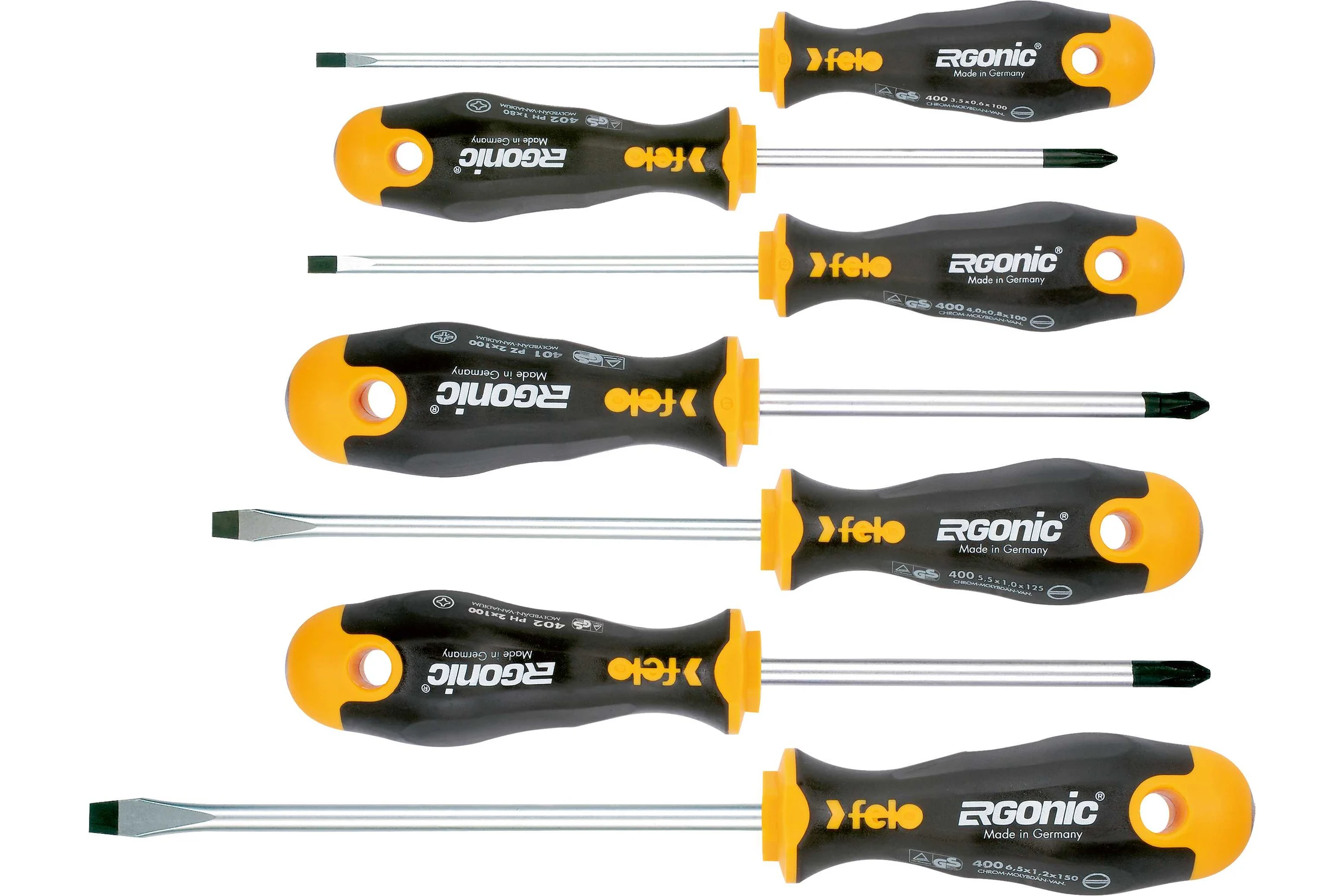 Набор отверток 6 шт в упаковке Felo Ergonic 40096118