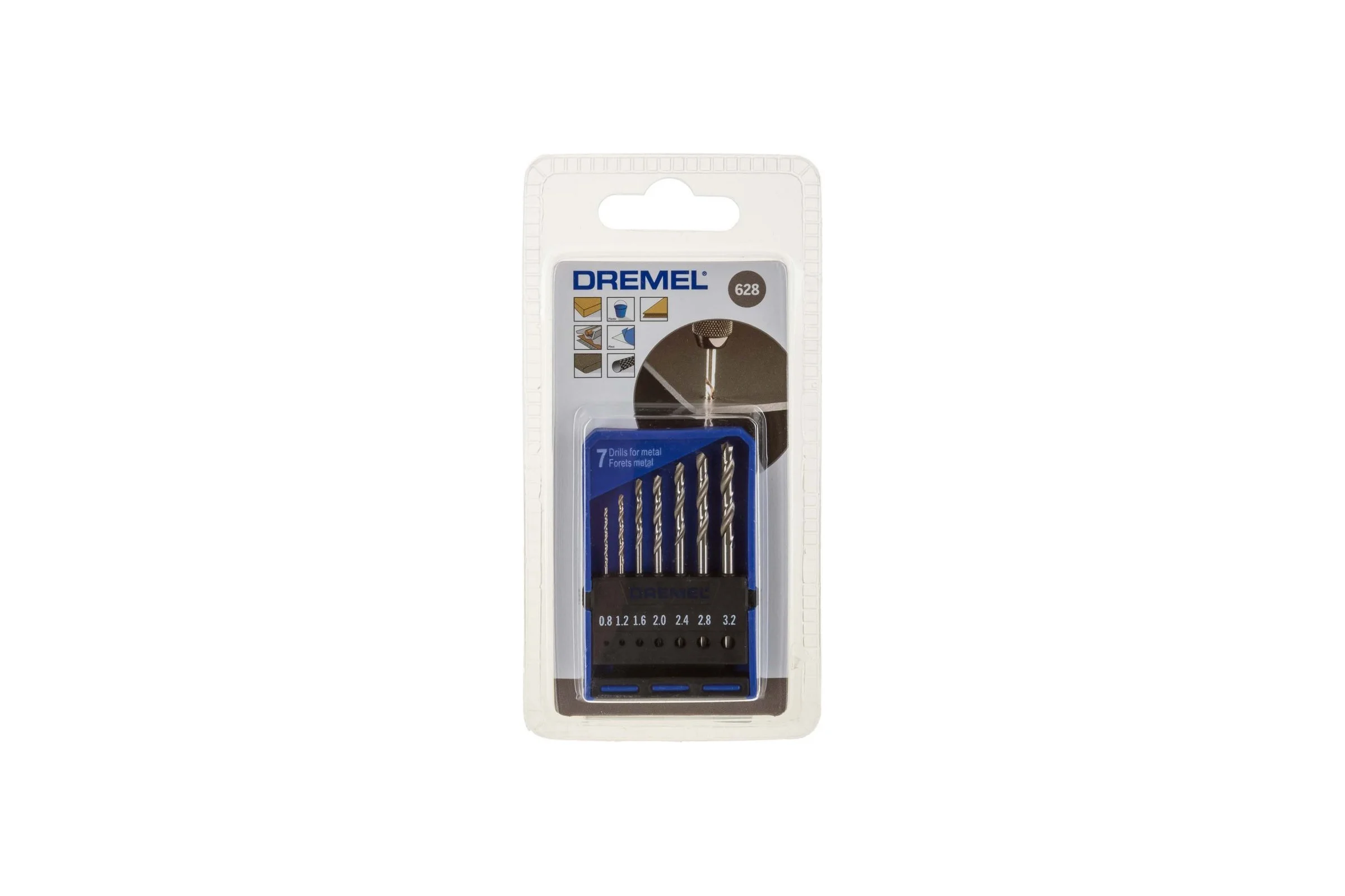 Набор сверл (0.8-3.2 мм) 7 шт. Dremel 628 2615062832
