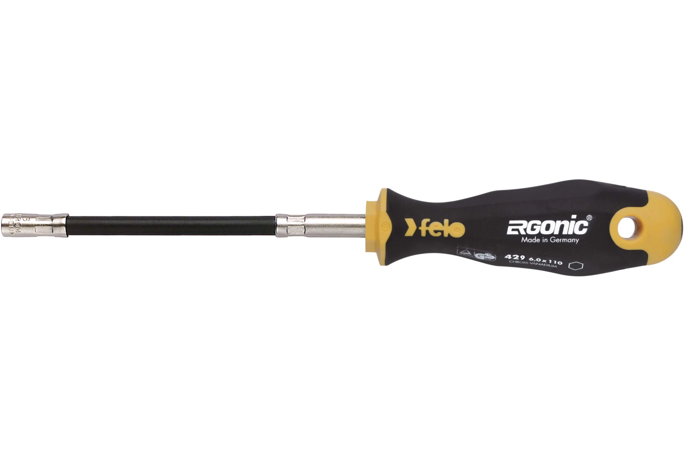 Отвертка Felo Ergonic с гибким стержнем торцевой ключ 6,0X170 42906040