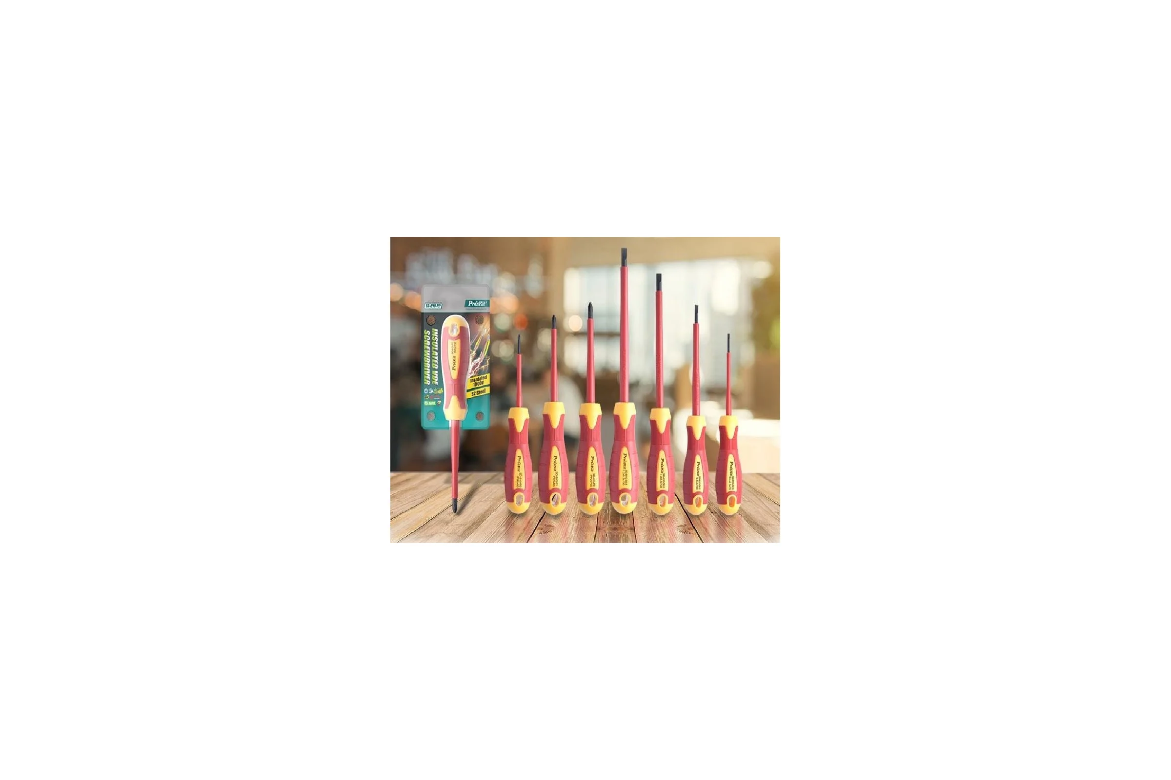 Отвертка ProsKit диэлектрическая SD-810-S6.5 1000В (- 6.5x150) 00469027