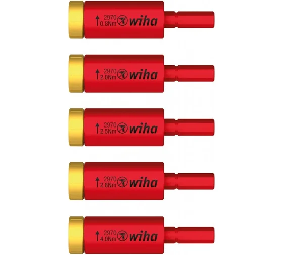 Набор ограничителей момента 5 ед SB Wiha easyTorque Adapter electric 41479
