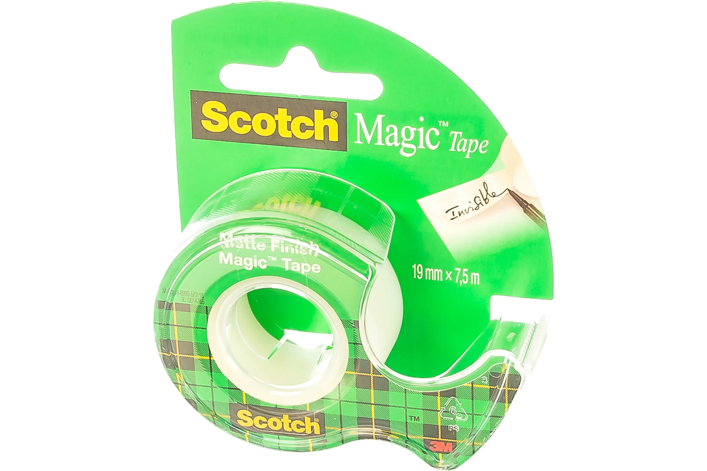 Невидимая клейкая лента на мини-диспенсере 3М Scotch Magic 8-1975D 19ммх7,5м 7100093940