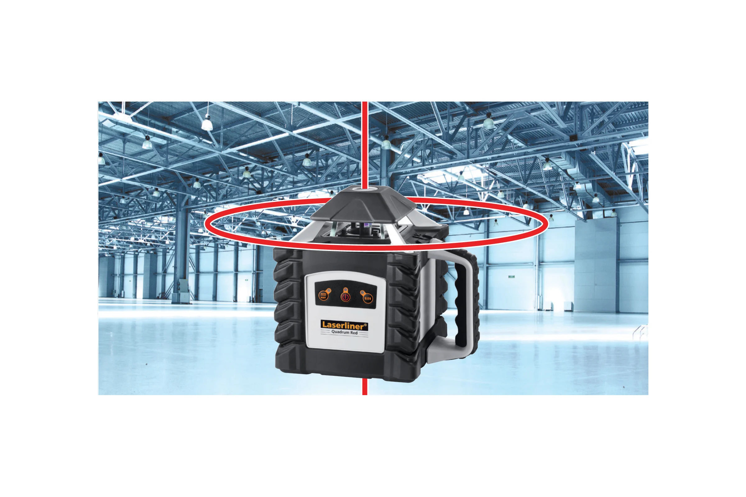 Полностью автоматический ротационный лазер Laserliner Quadrum 410 S 053.00.07A