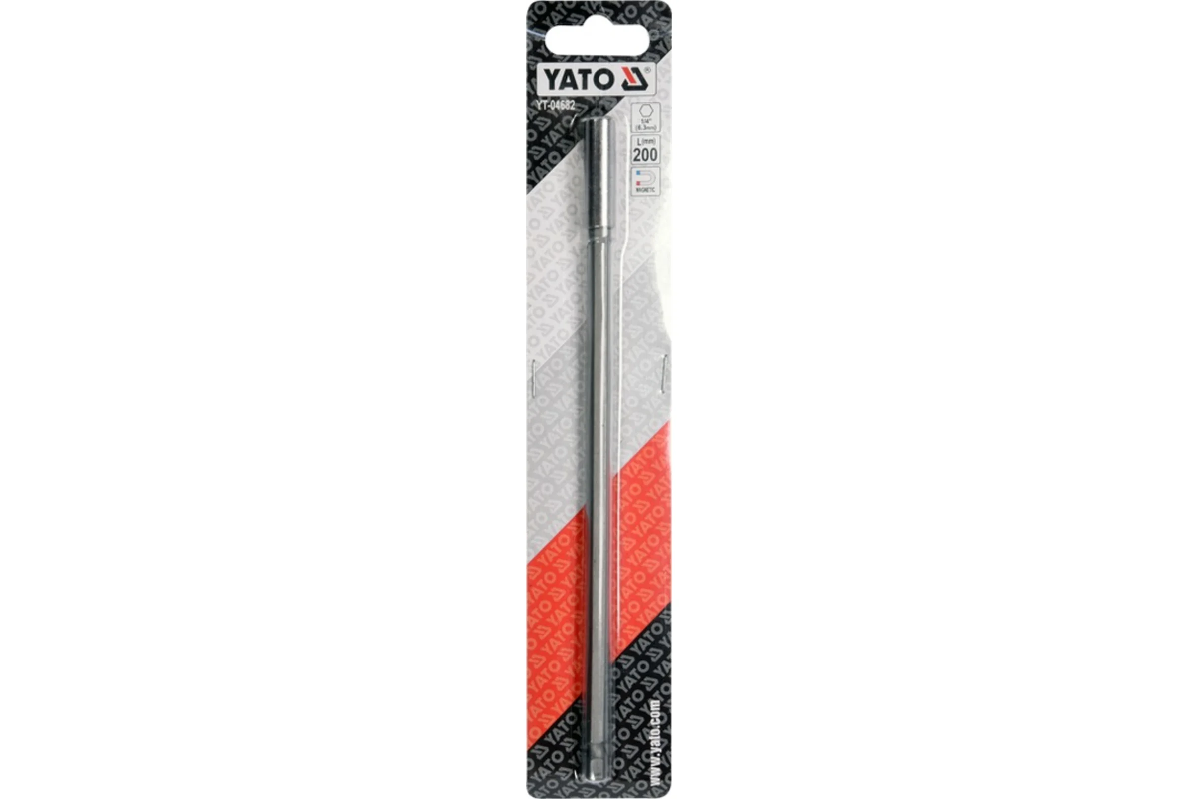 Держатель бит магнитный 1/4", 200 мм YATO YT-04682