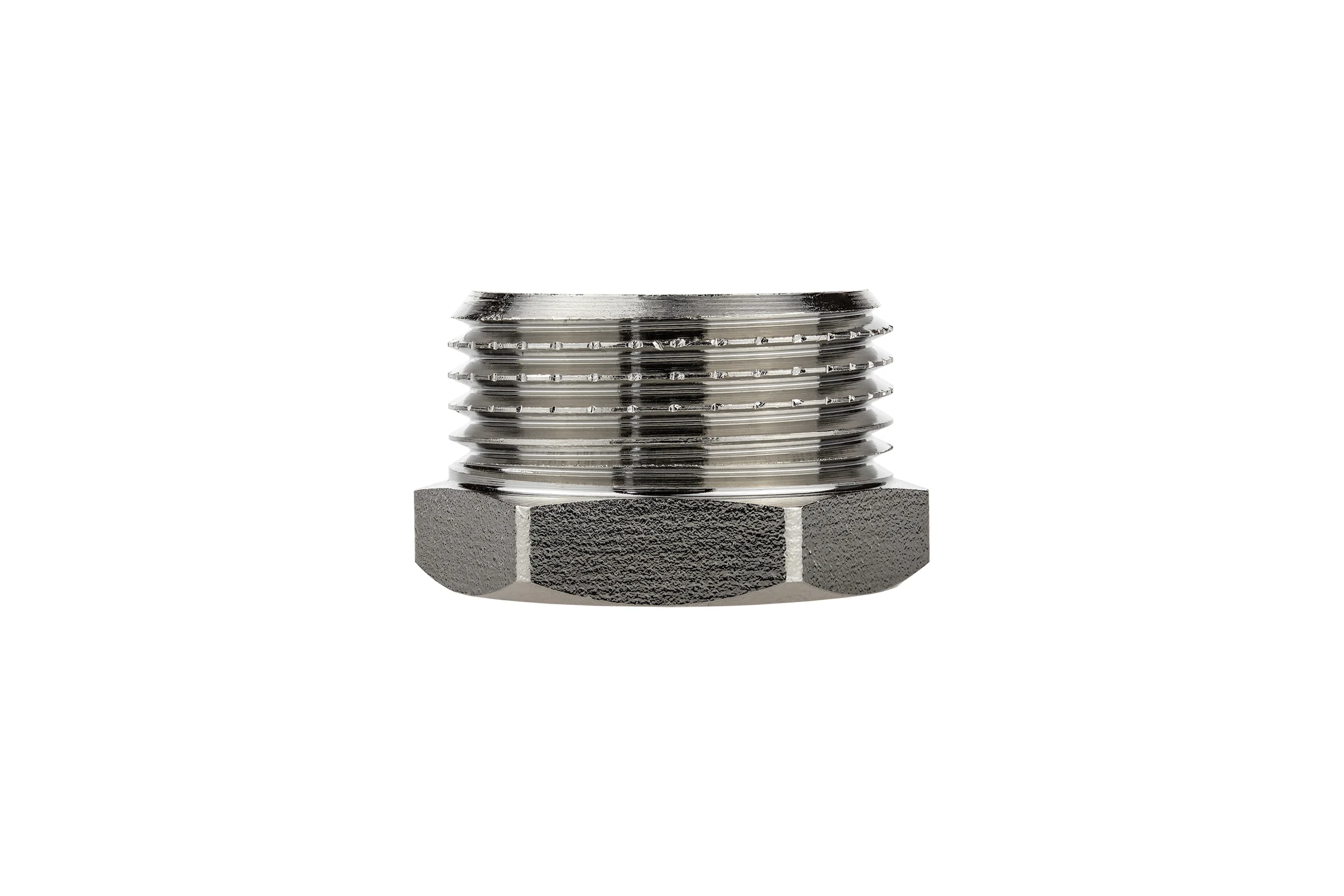 Футорка 3/4" х 3/8" сантехническая MPF переходник латунная никелированная наружная-внутренняя резьба ИС.072748