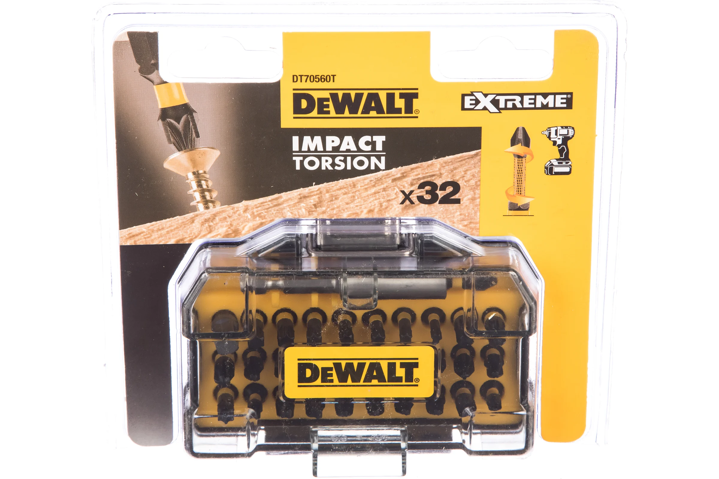 Набор бит IMPACT TORSION, 32 предмета DEWALT DT70560T