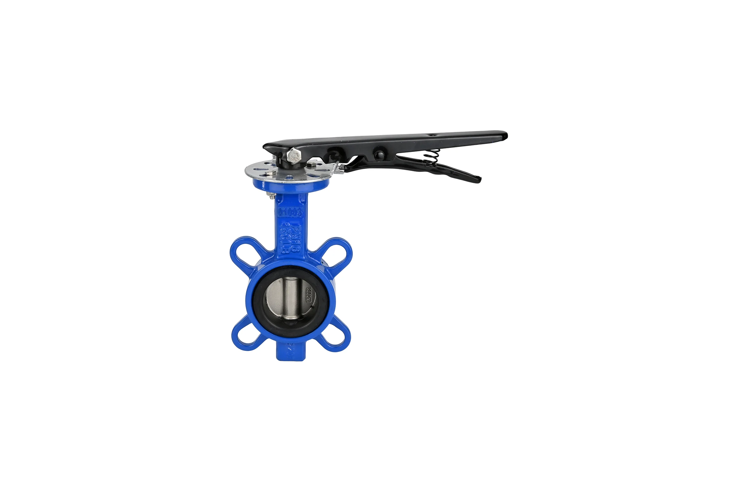 Дисковый поворотный затвор DN.ru WCB-316l-VITON Ду100 Ру16 с рукояткой D050-06599