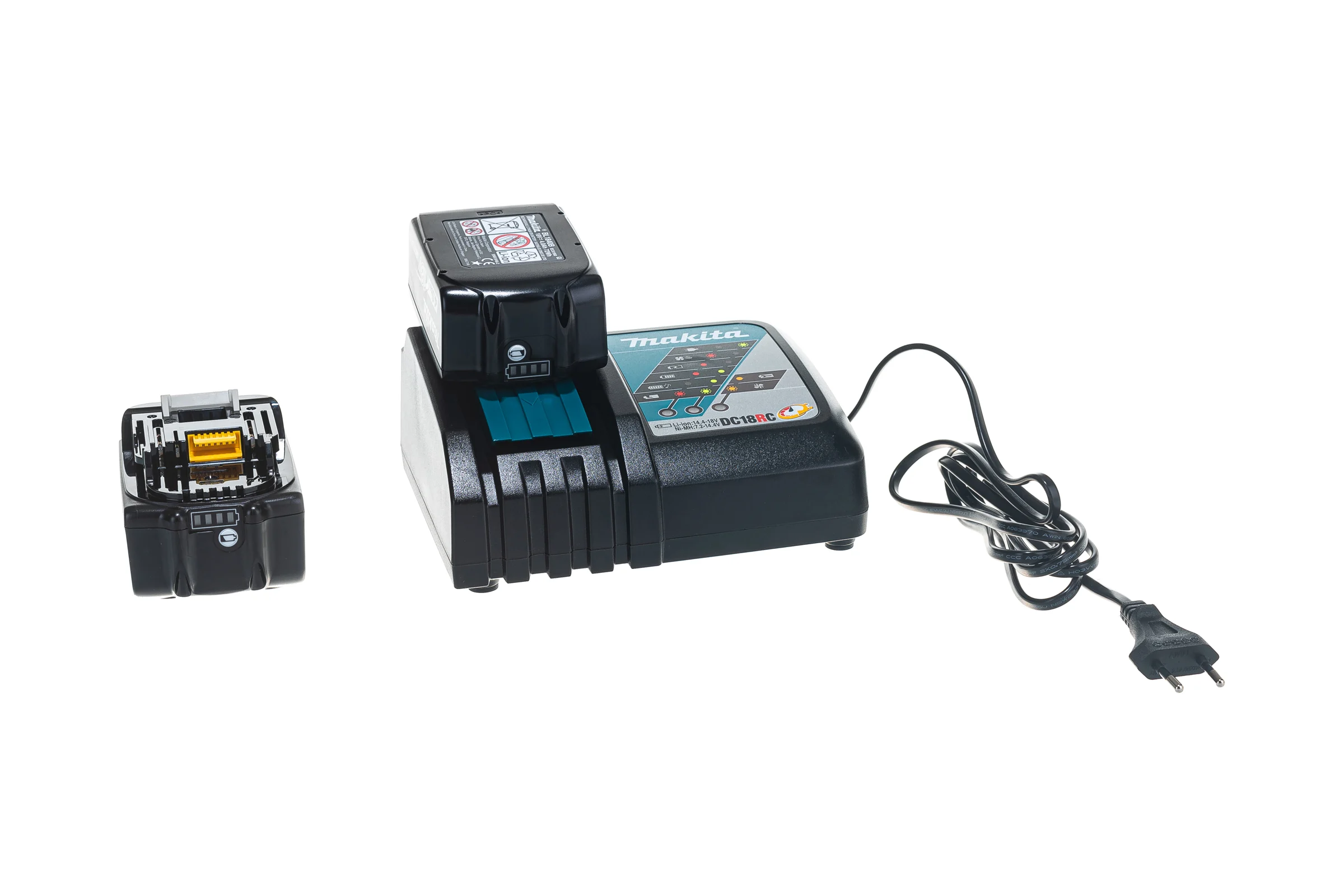Набор аккумуляторов BL1840B 18В, 4.0 Ач + зарядное устройство DC18RC + кейс MakPac Makita 198310-8