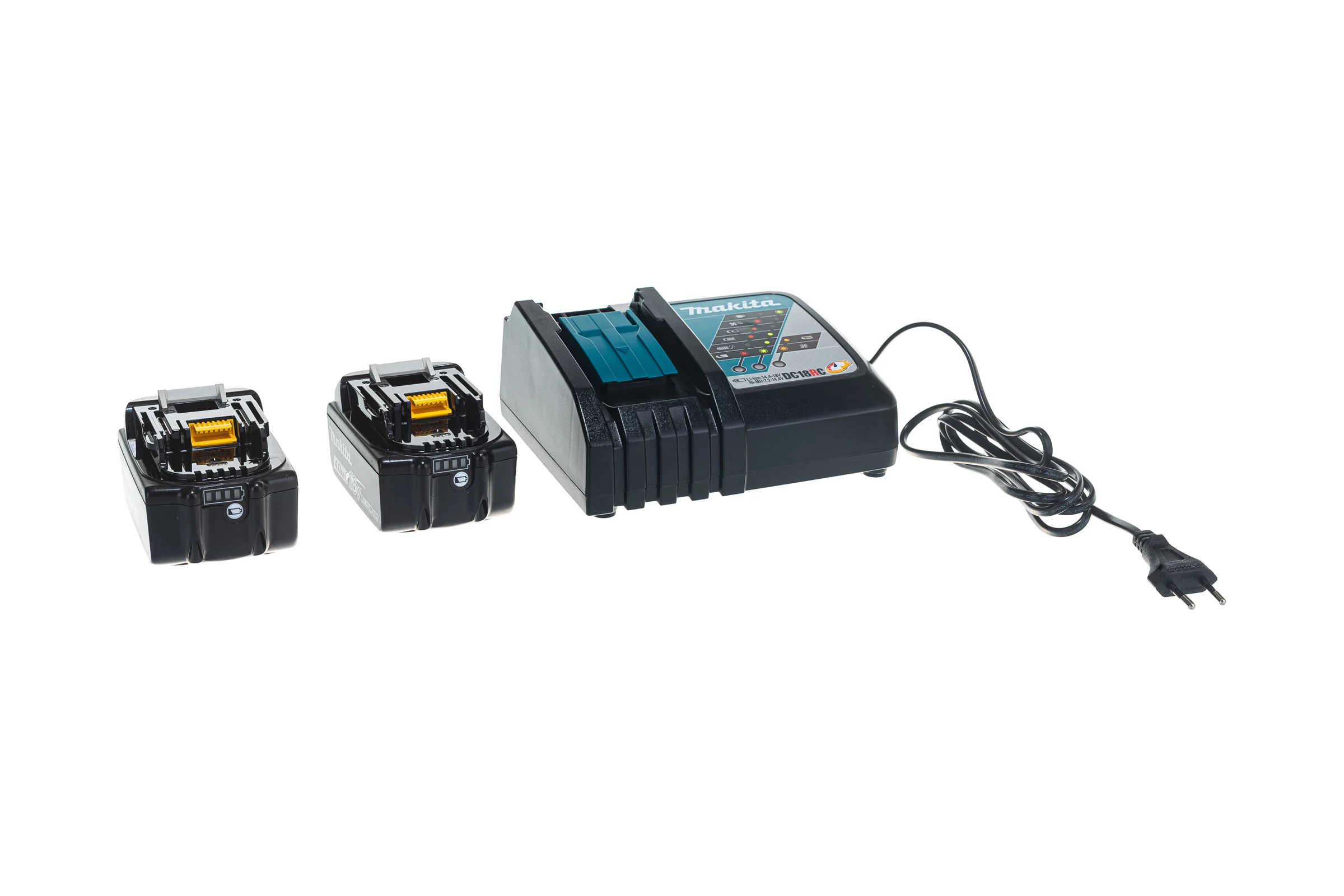 Набор аккумуляторов BL1840B 18В, 4.0 Ач + зарядное устройство DC18RC + кейс MakPac Makita 198310-8