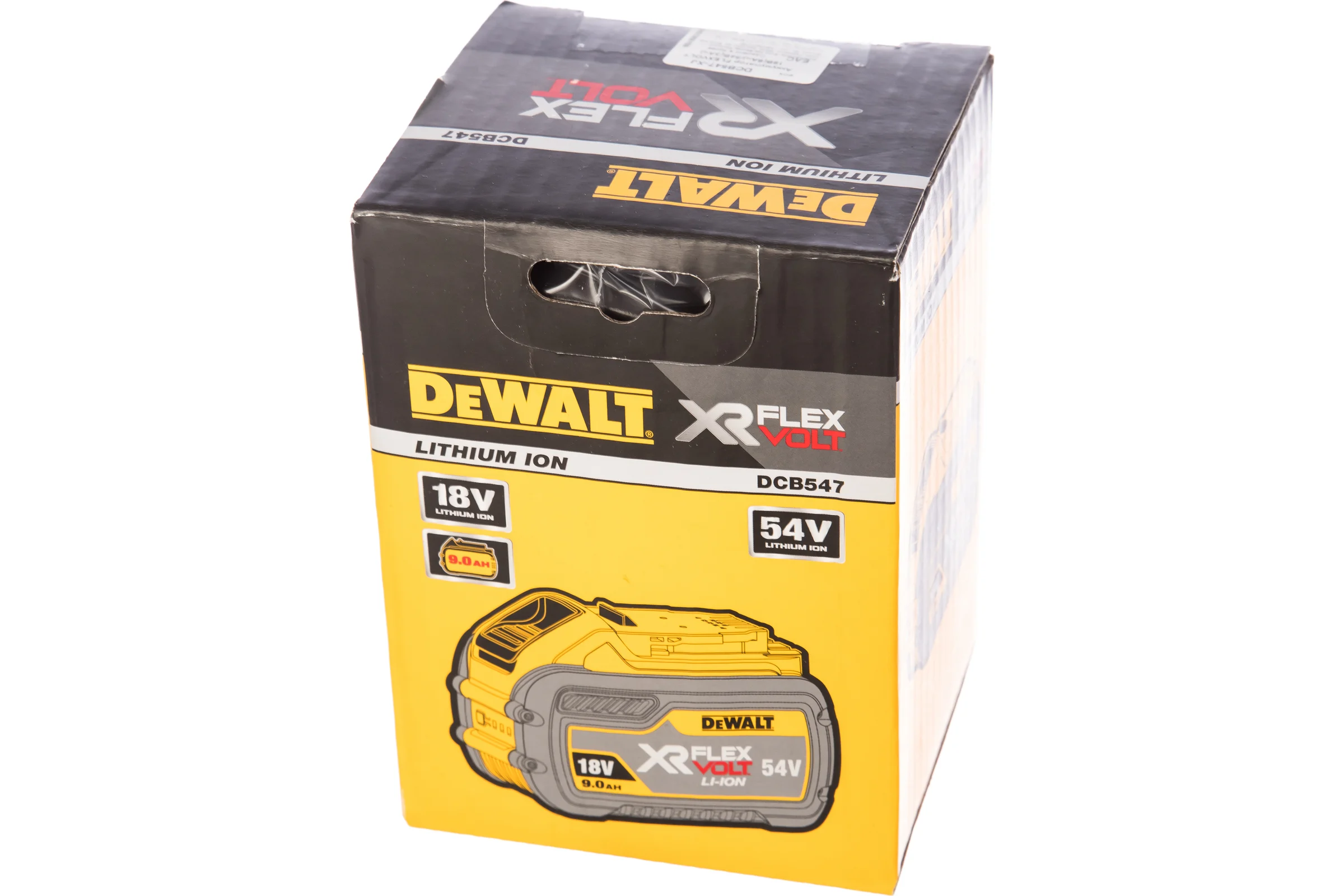 Аккумуляторная батарея XR FLEXVOLT Li-Ion 18В, 9 Ач / 54В, 3 Ач DEWALT DCB547