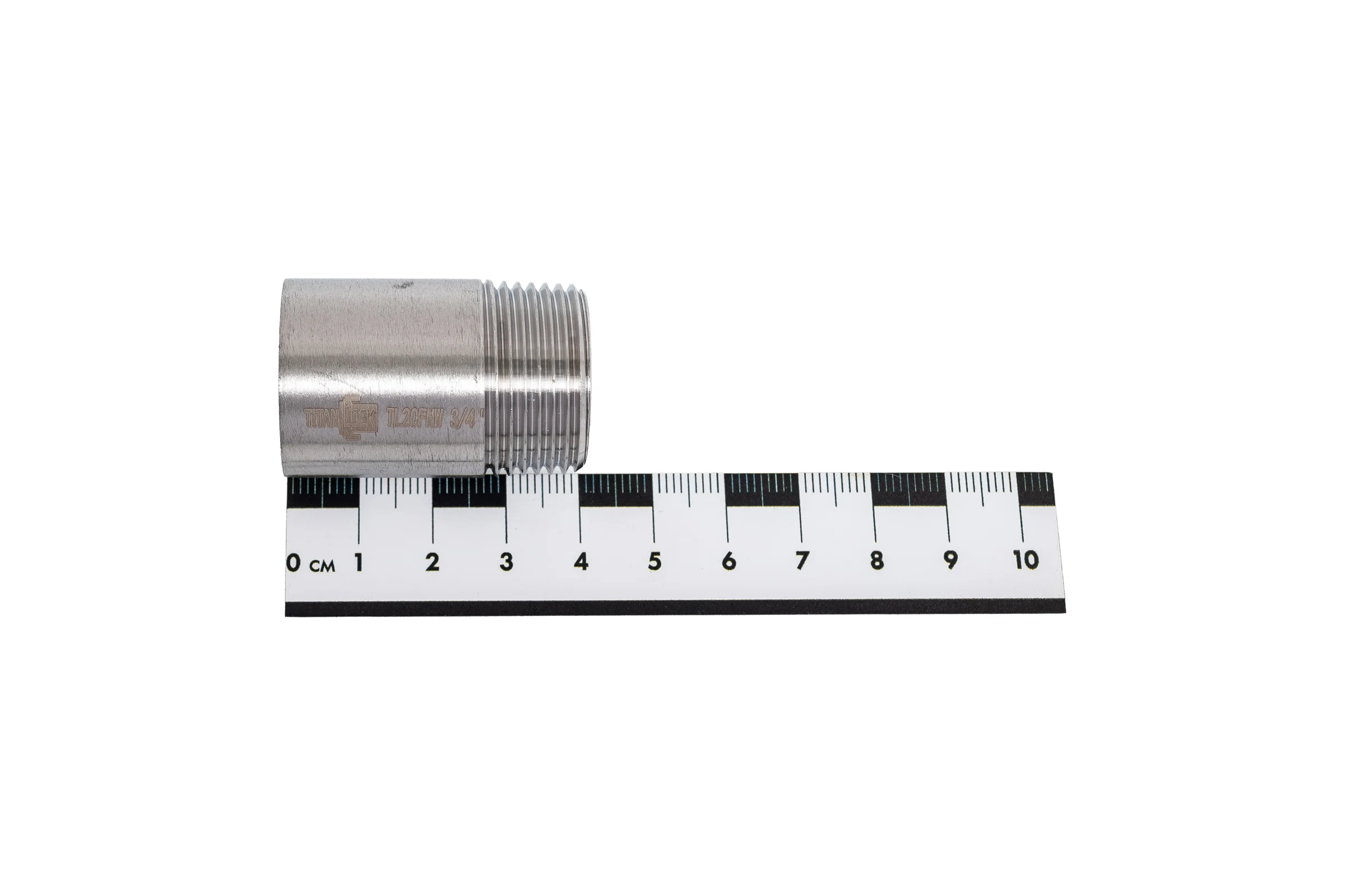 Приварной нержавеющий ниппель (полусгон) TITAN LOCK нар. резьба, DN20, TL20HRT