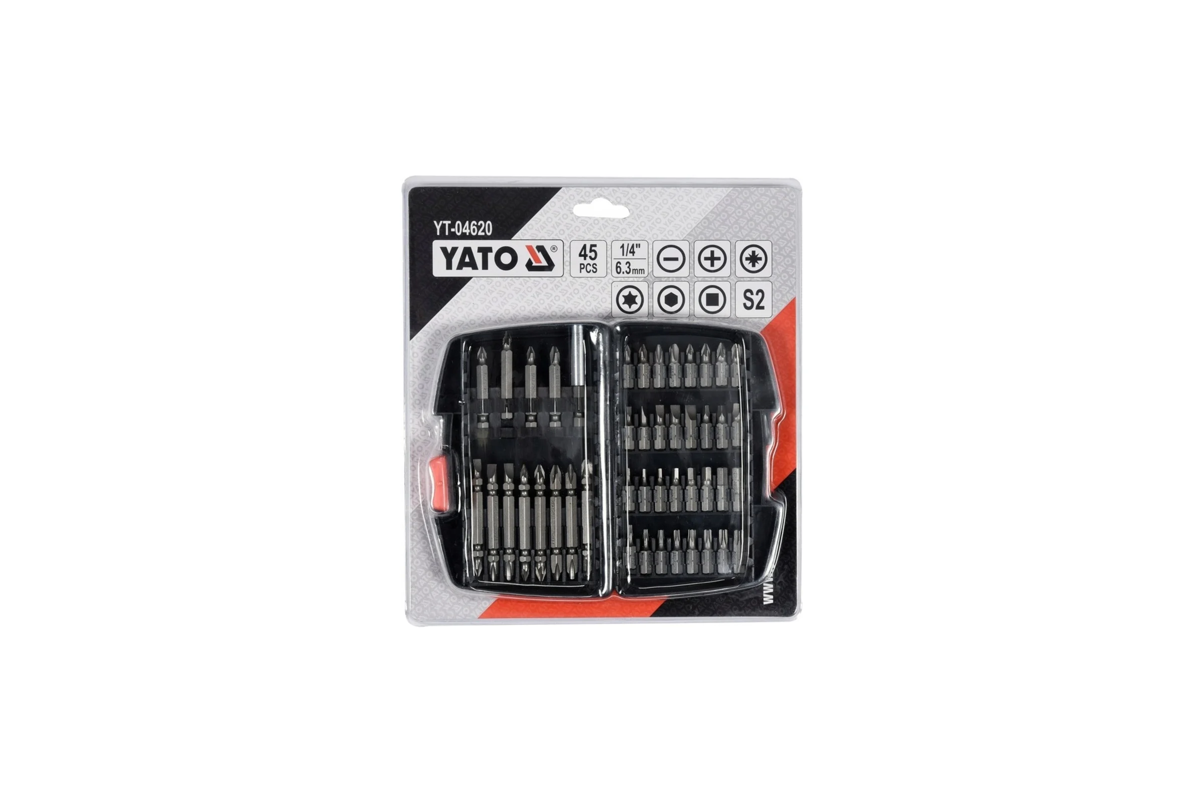 Набор бит 45 предметов YATO YT-04620