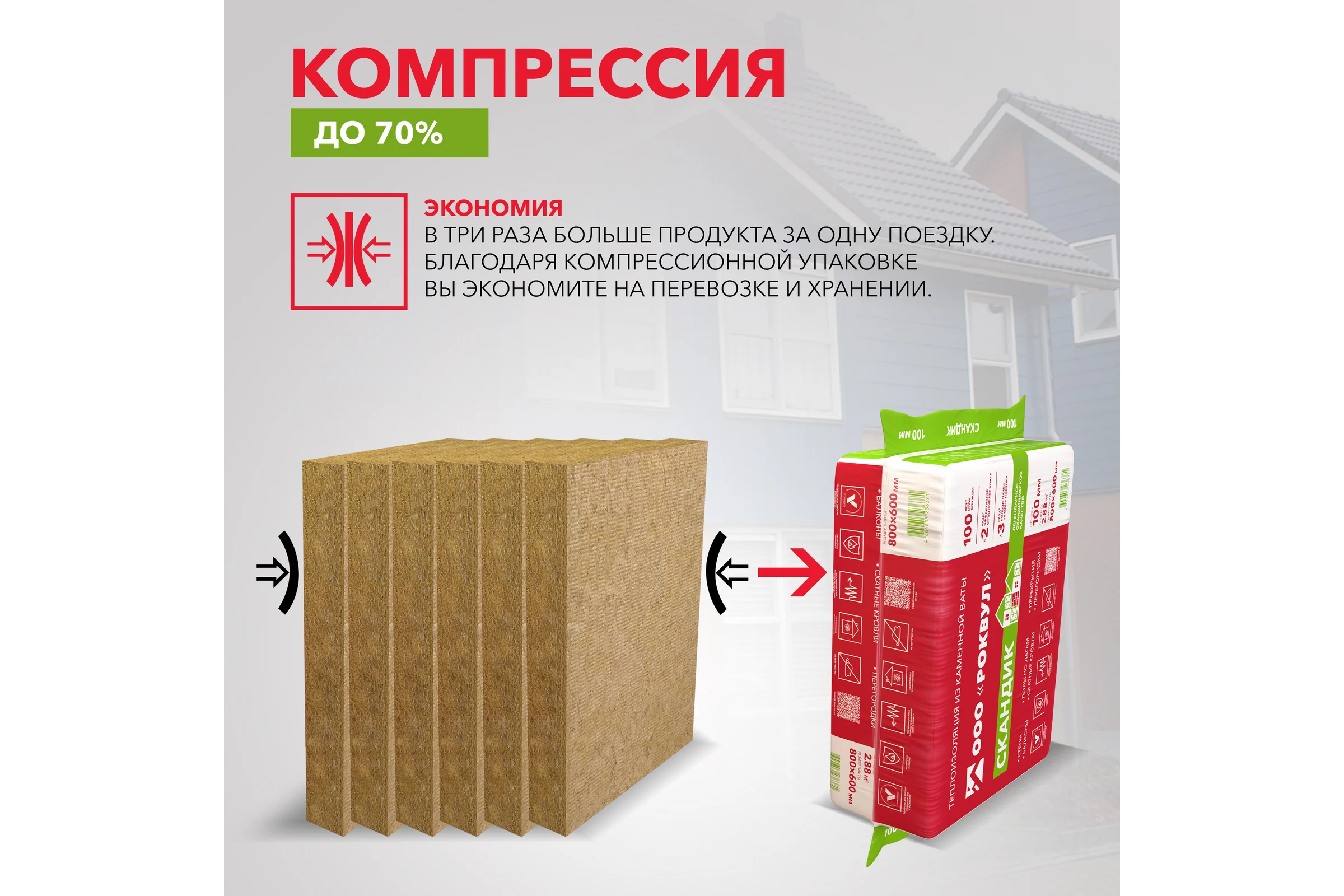 Теплоизоляционная плита RWL ЛАЙТ БАТТС СКАНДИК 100 мм 171943
