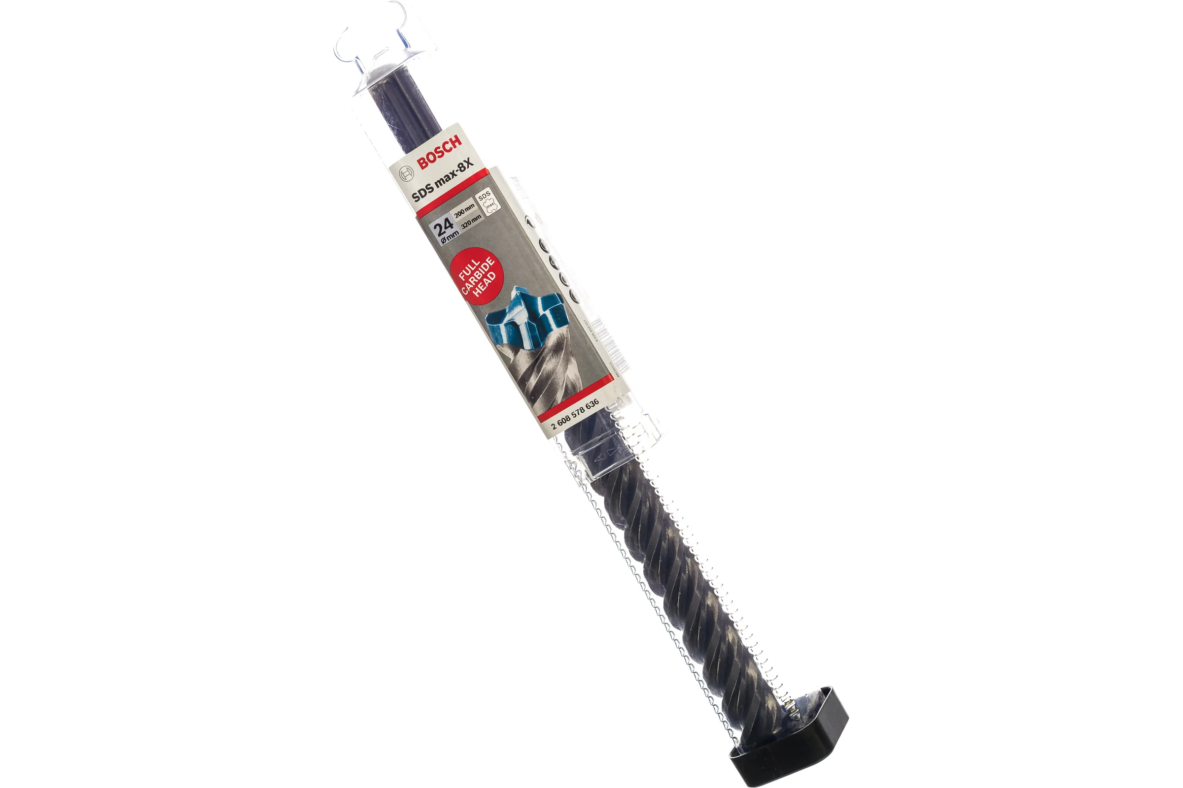 Бур по армированному бетону SDS-max-8X, 24x200x320 мм Bosch 2608578636