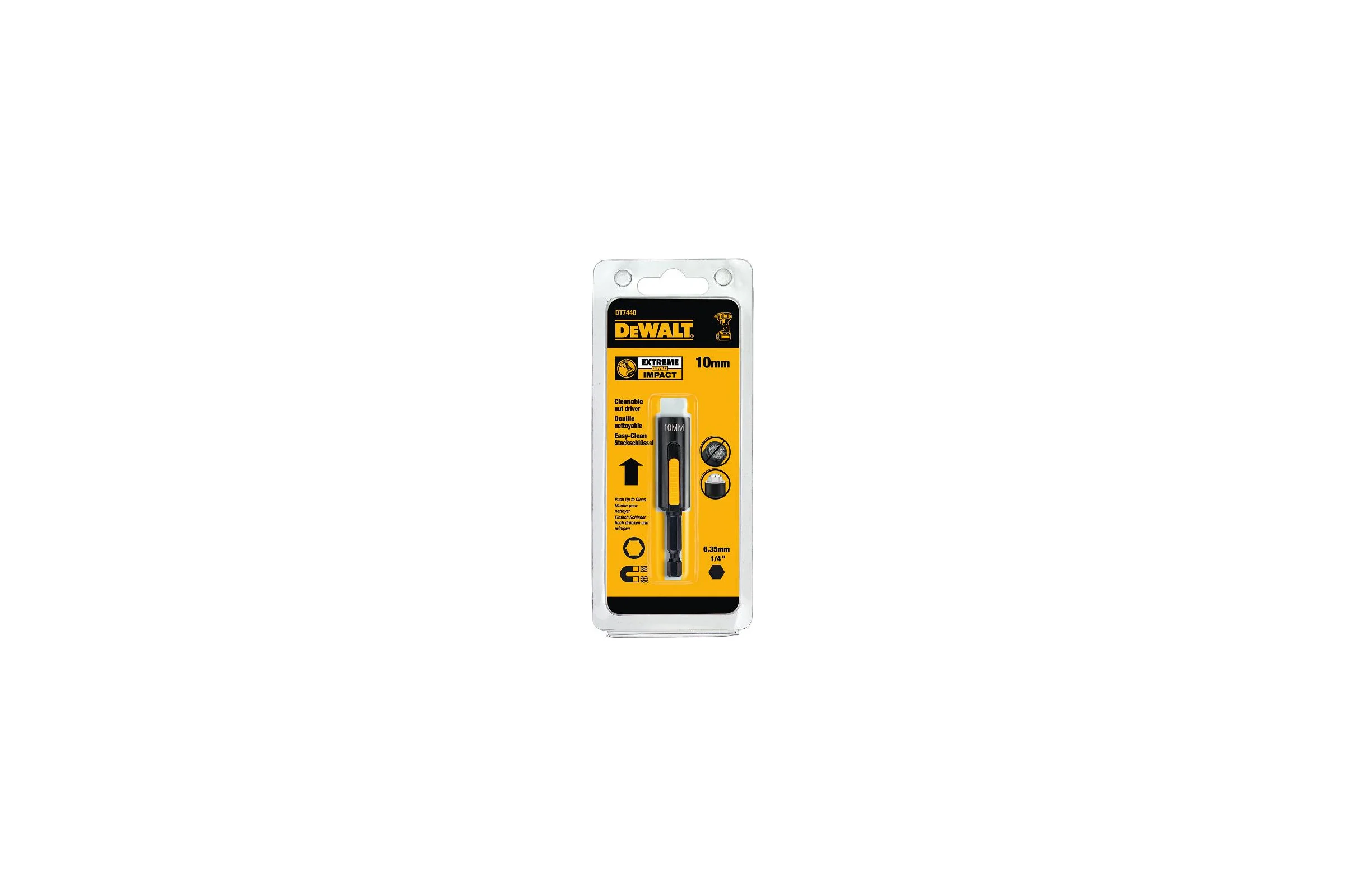 Торцевой ключ IMPACT 10 мм, магнитная Easy Clean DEWALT DT7440