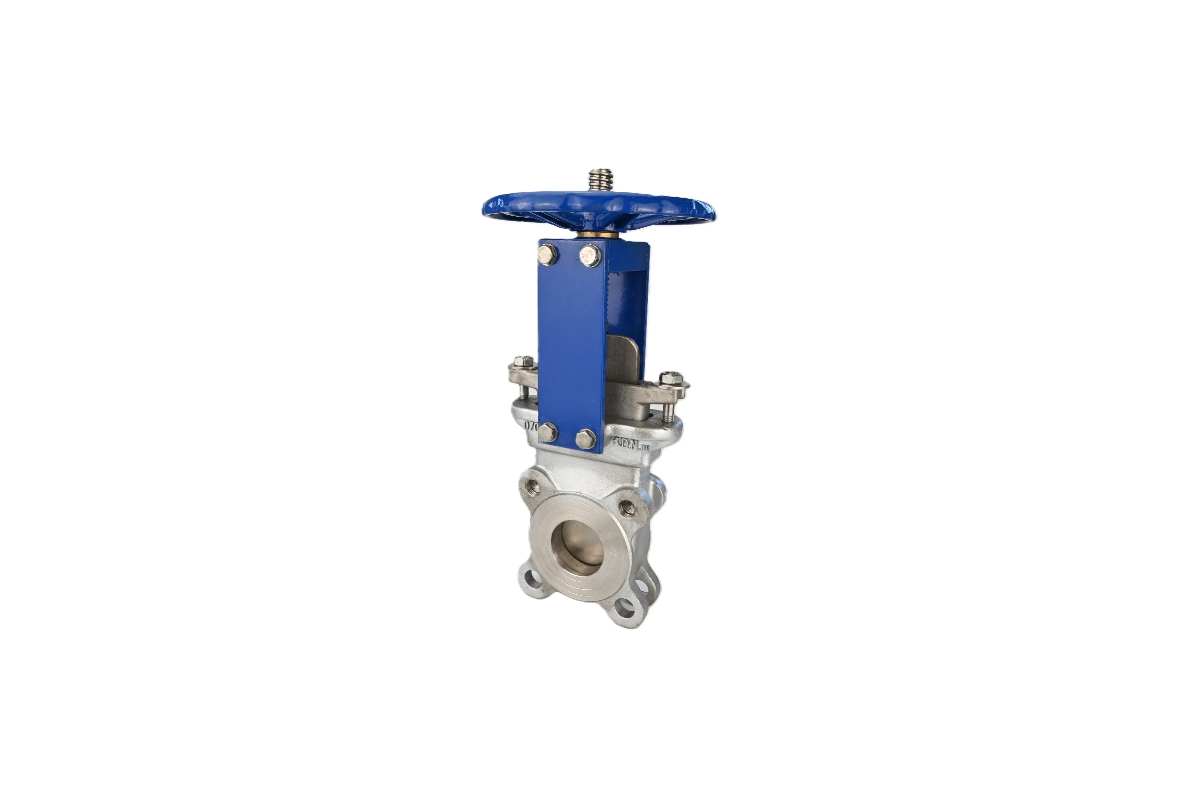 Задвижка шиберная DN.ru SS316-SS316-EPDM-1W-W Ду80 Ру10 со штурвалом и выдвижным штоком D040-05736