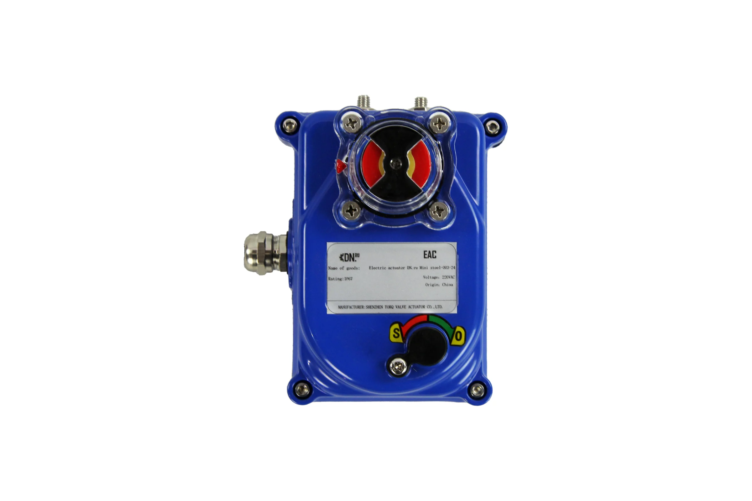 Четвертьоборотный электропривод DN.ru 003 blue 220в D300-00710