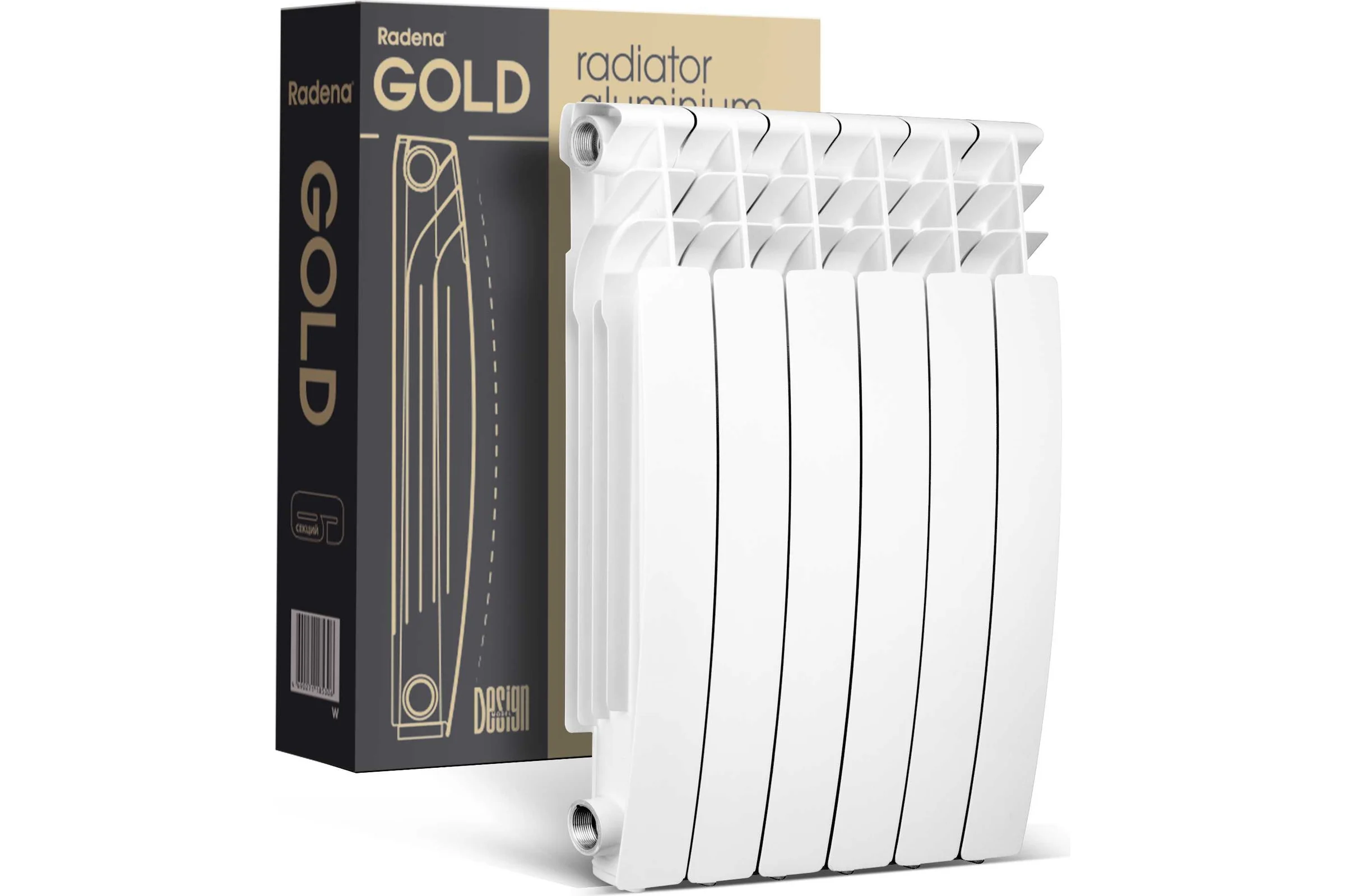 Алюминиевый радиатор Radena R 500/100 GOLD 7 секций 9010510